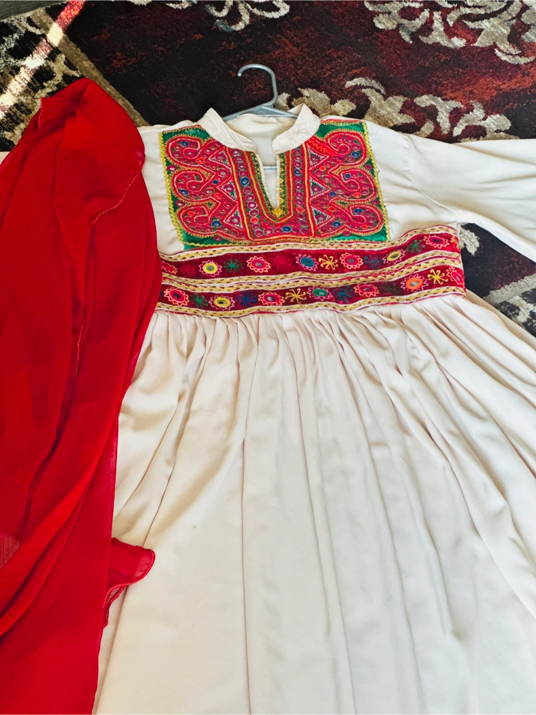 Afghan Traditional Dress with Shawl - photo 2