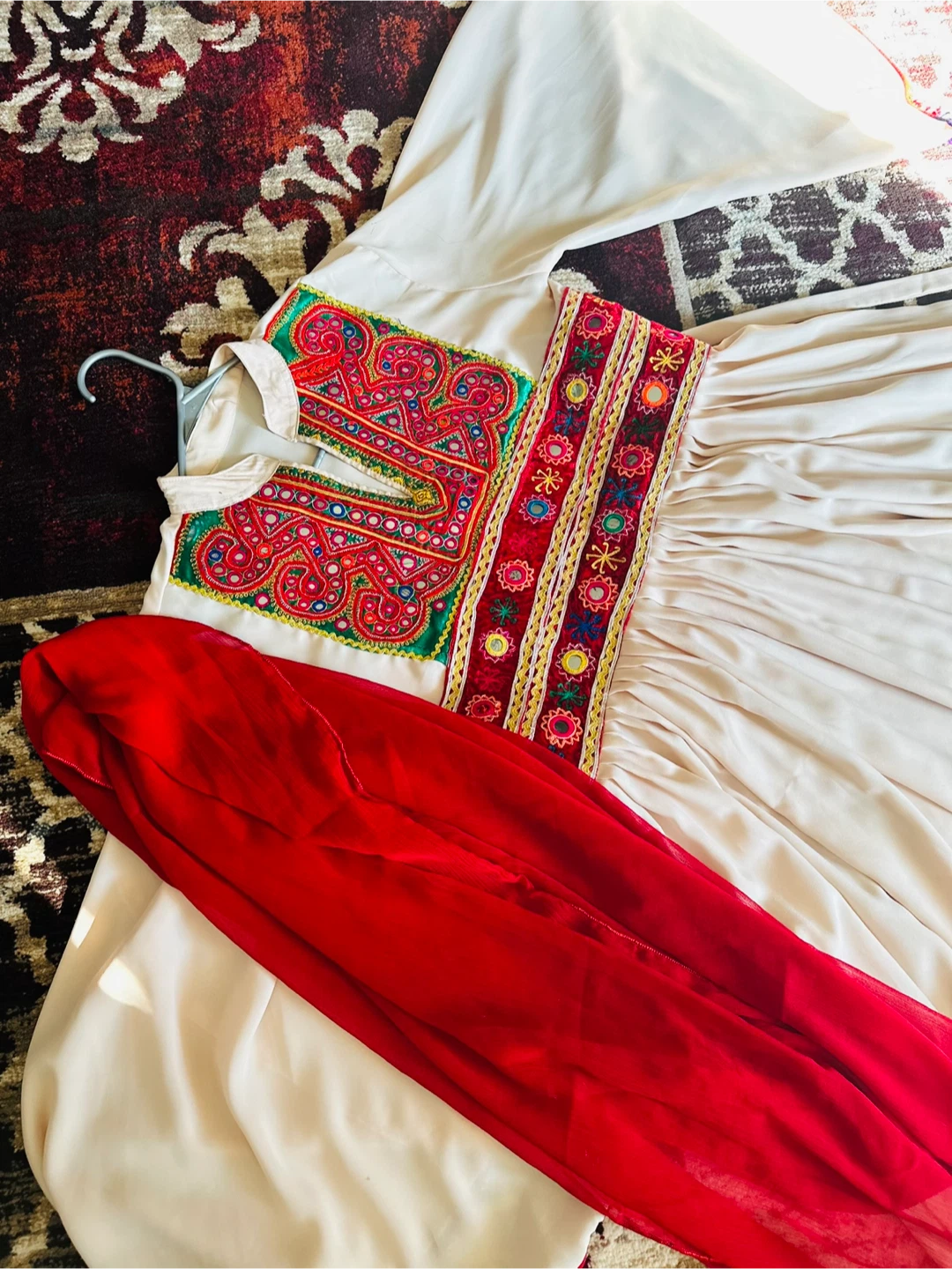Afghan Traditional Dress with Shawl