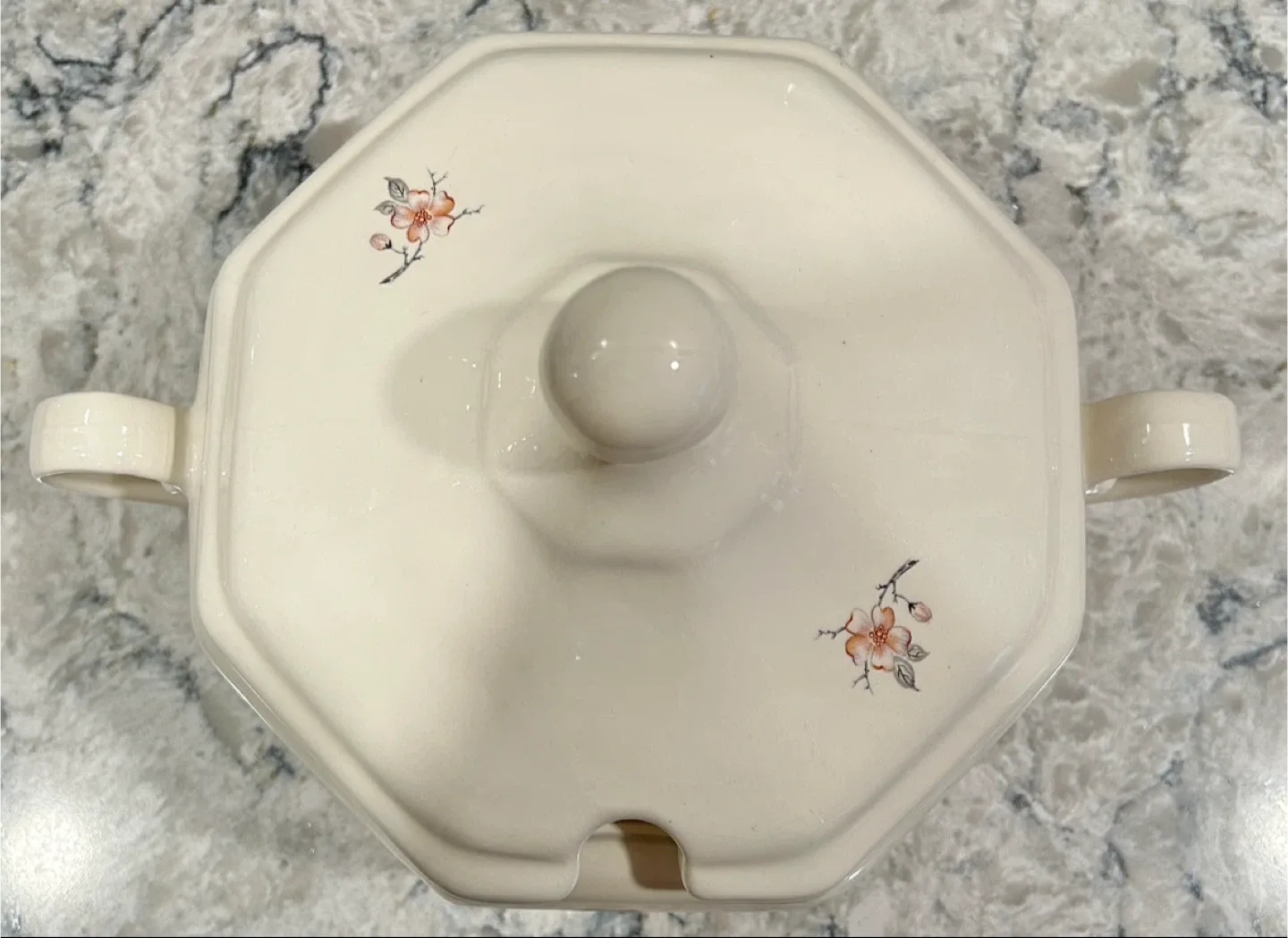 Vintage Lidded Soup Tureen with Floral Design image indicator(2)