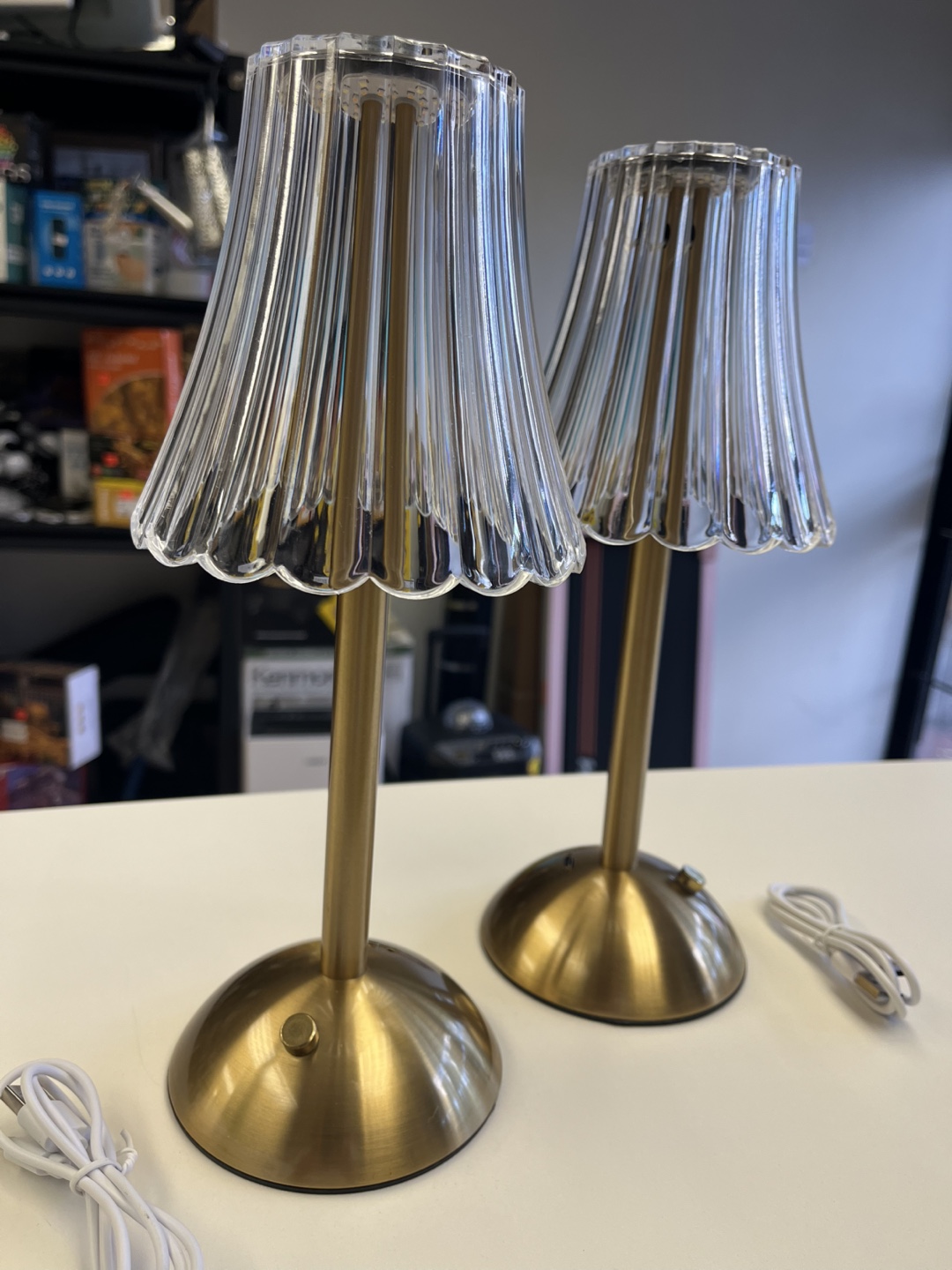 2Packs Metal Cordless Table Lamp Touching Control Crystal Lamp - photo 3