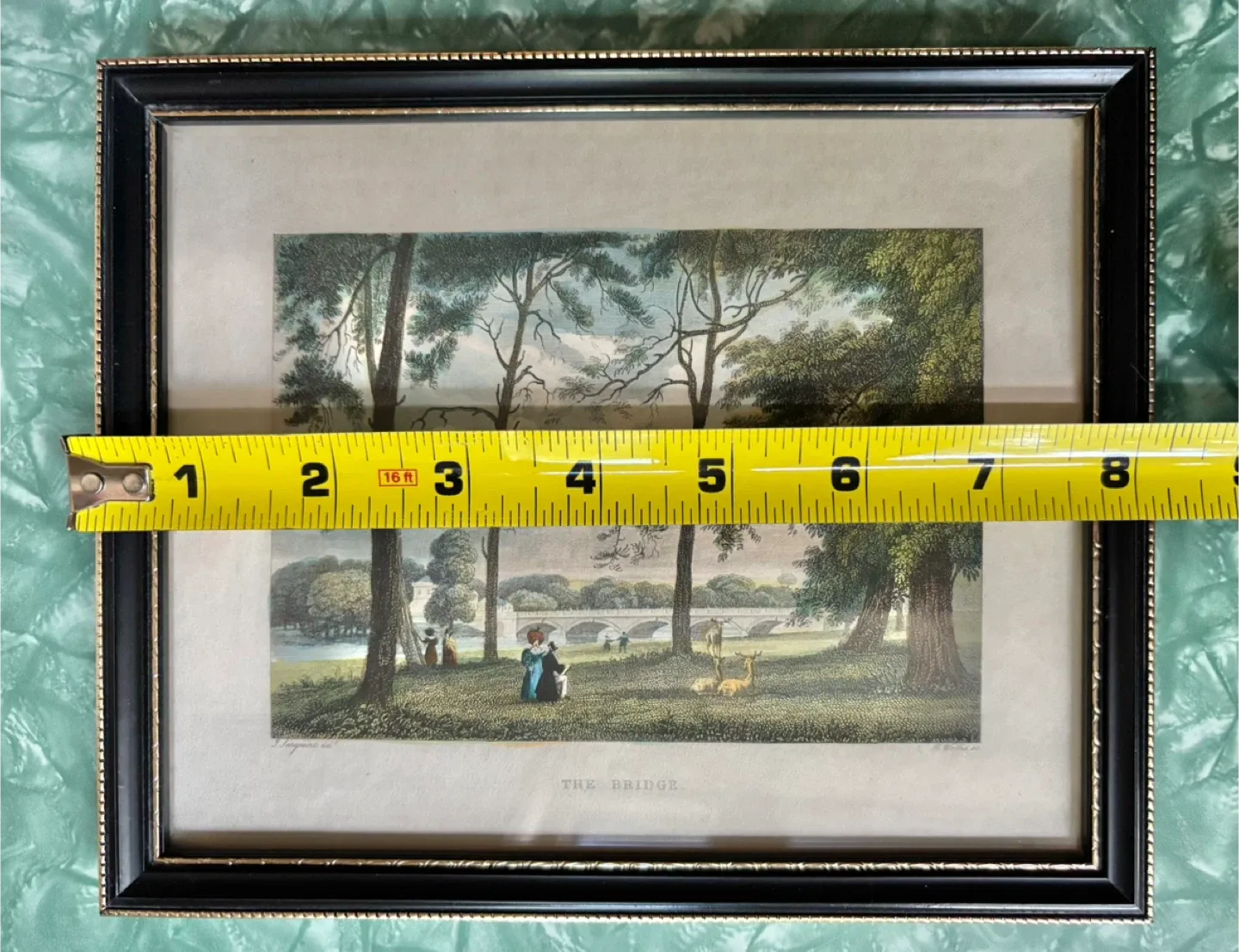 Vintage Framed Print of The Bridge, London 1831 image indicator(6)