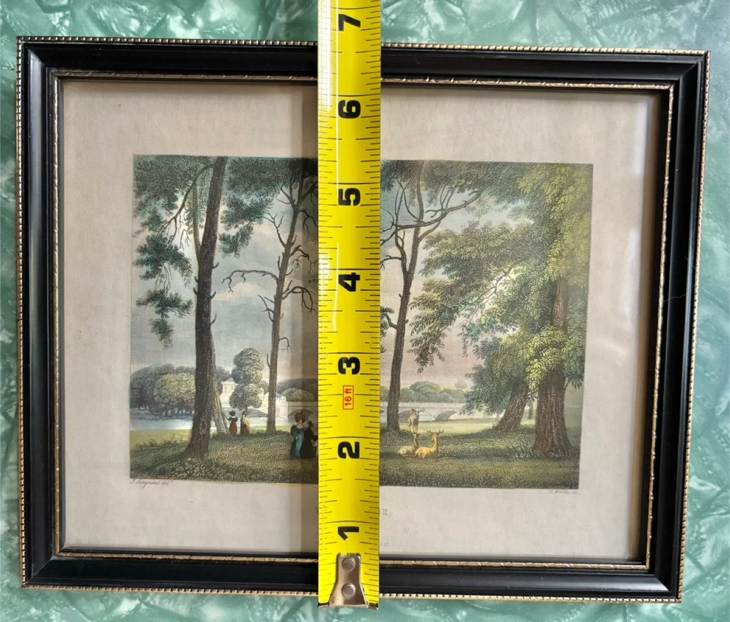 Vintage Framed Print of The Bridge, London 1831 image indicator(7)