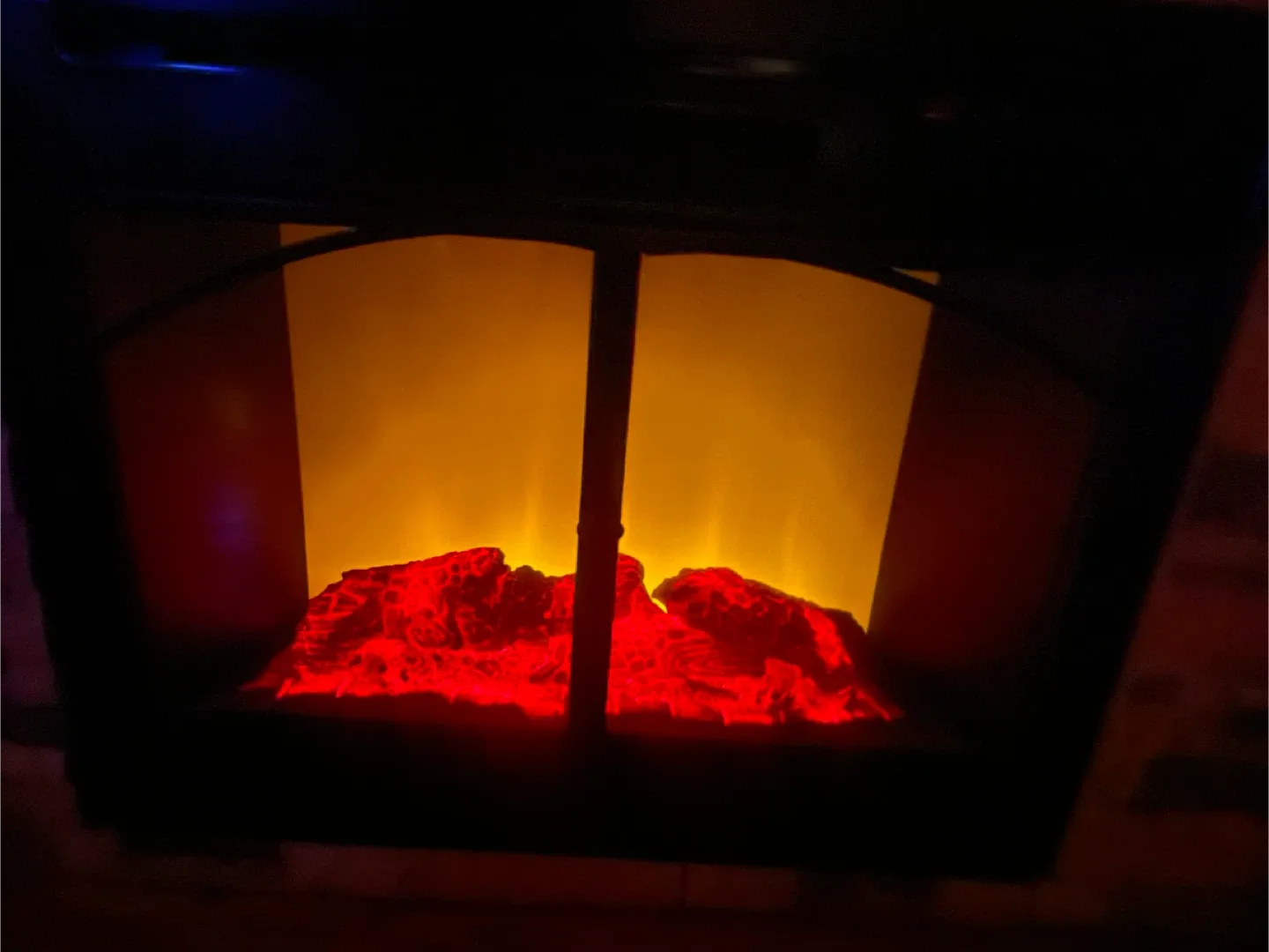 Electric Fireplace with Faux Stone Surround image indicator(5)