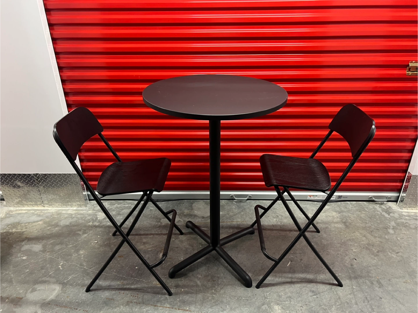 Black Bar Table with 2 Chairs