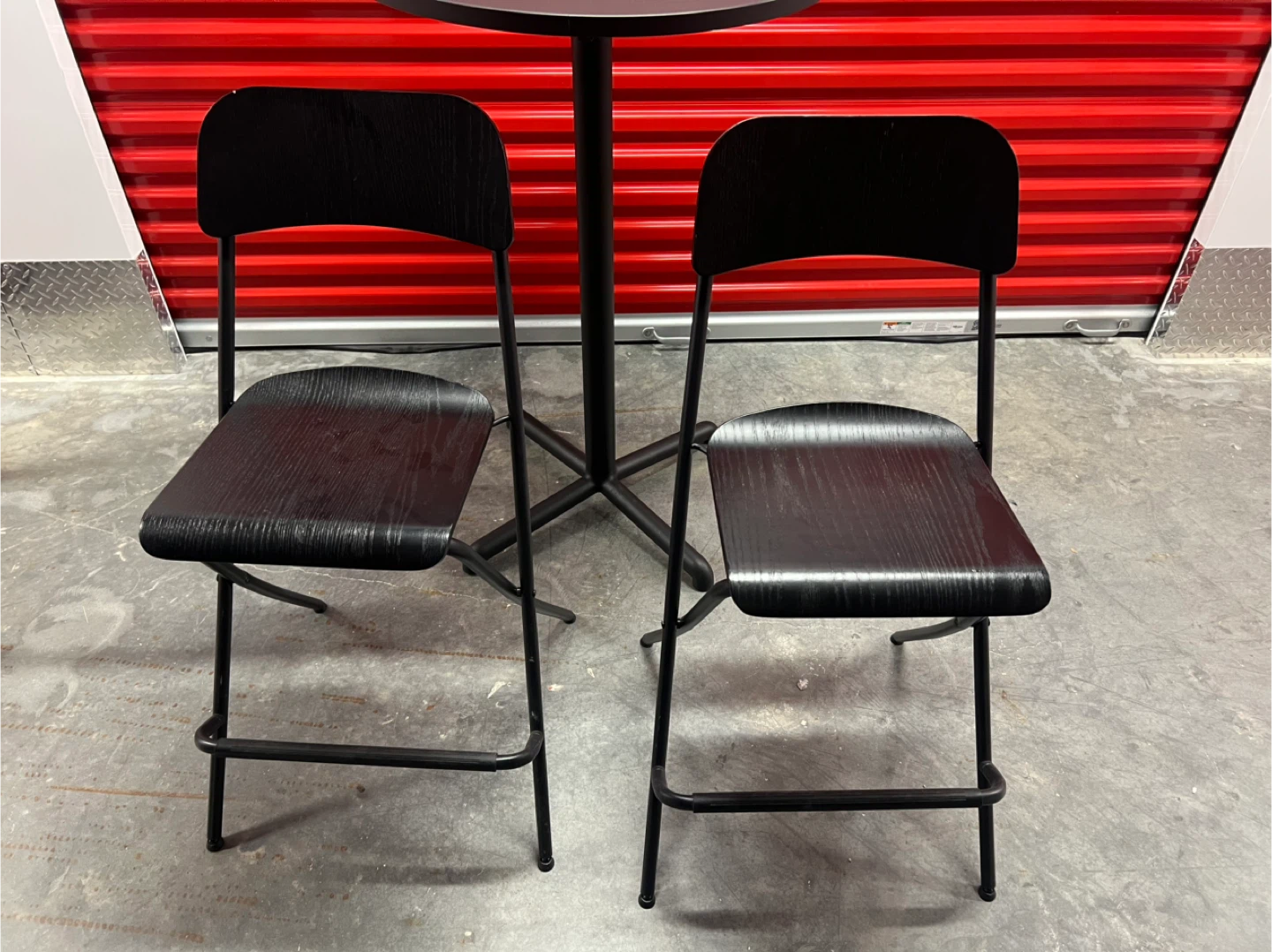 Black Bar Table with 2 Chairs - photo 2