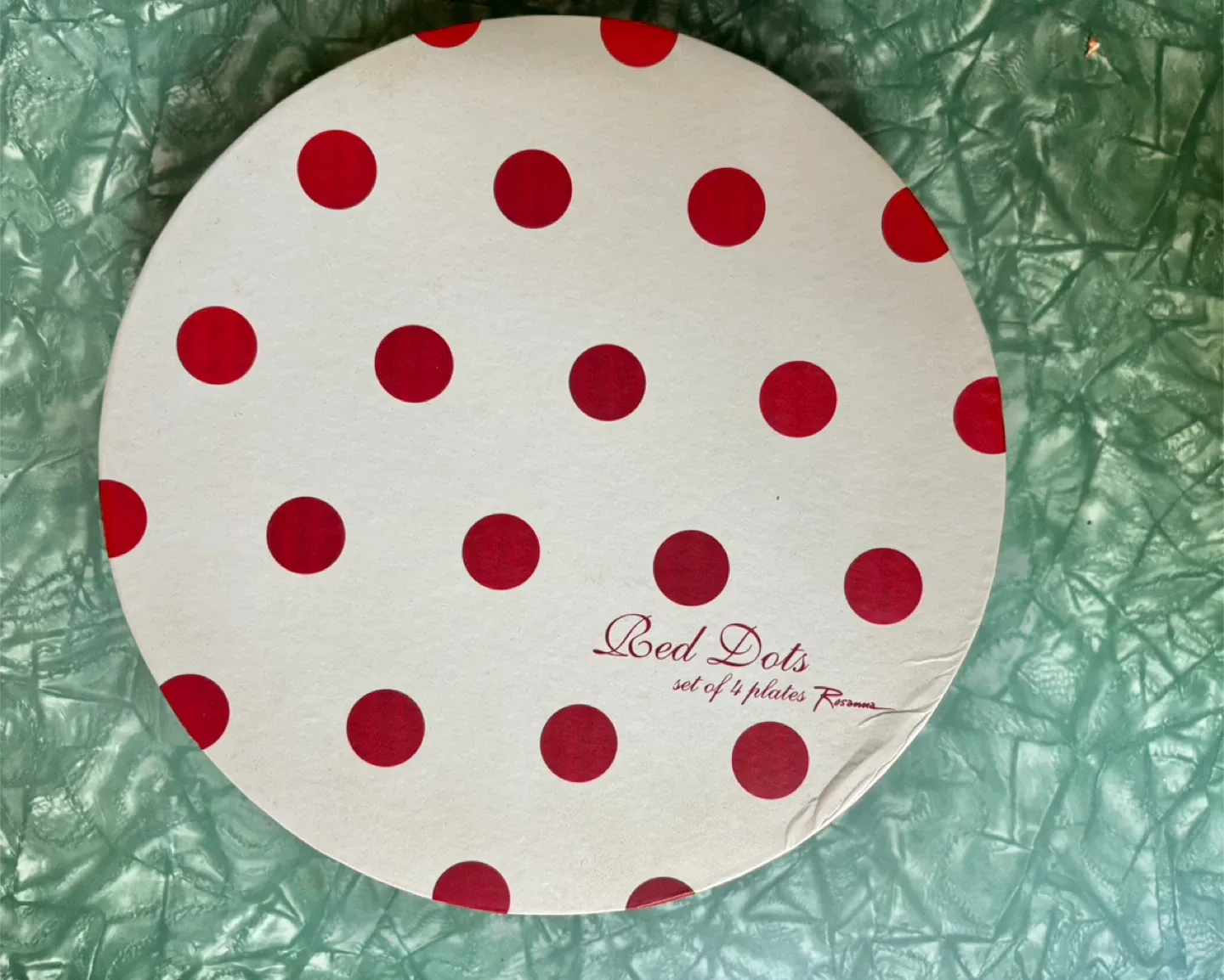 Rosanna Red Dots Plates - Set of 4 image indicator(5)