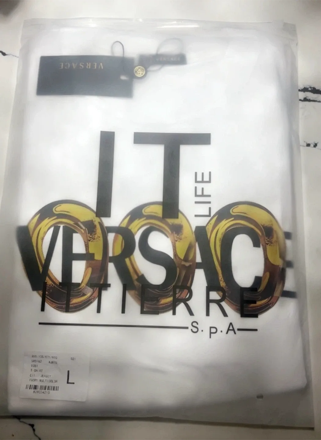 Versace White T-Shirt, Size M, L, XL image indicator(2)