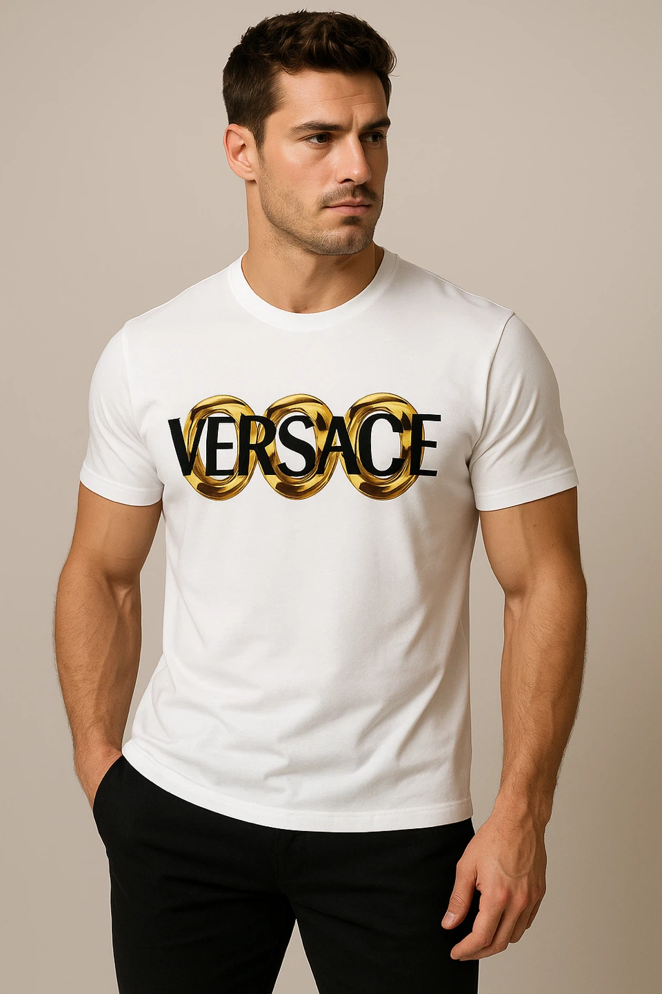 Versace White T-Shirt, Size M, L, XL