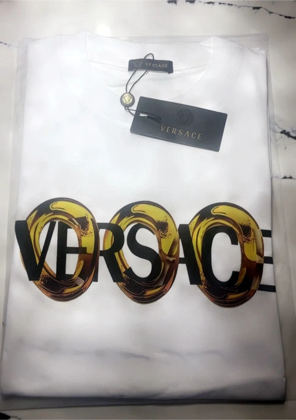 Versace White T-Shirt, Size M, L, XL image indicator(3)