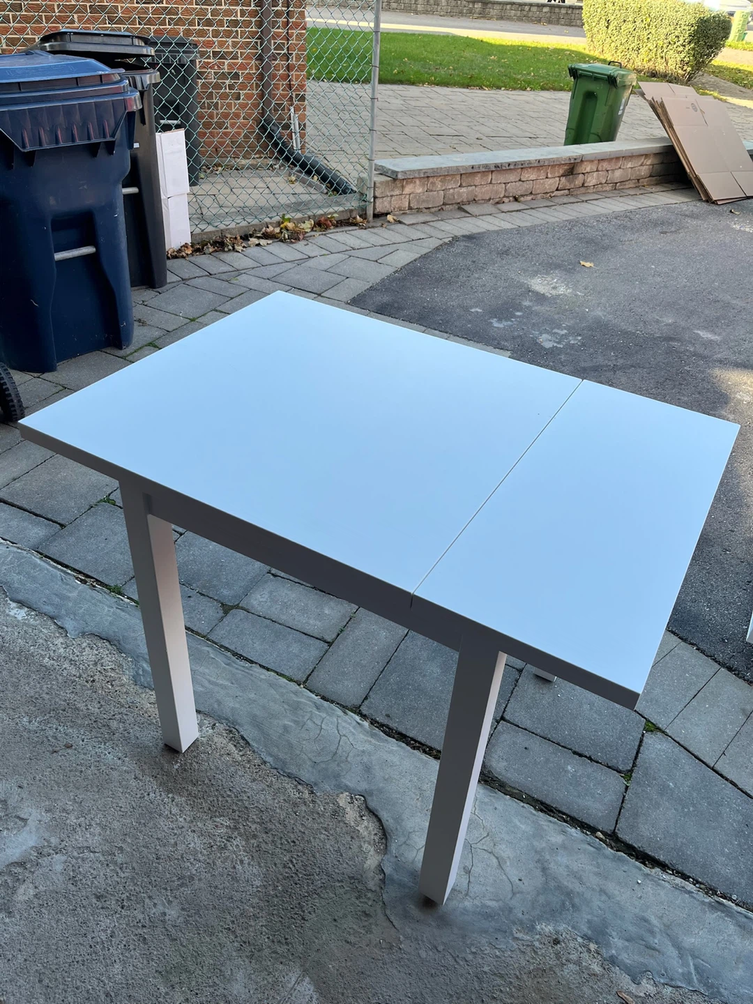 Ikea White Extendable Table - photo 2