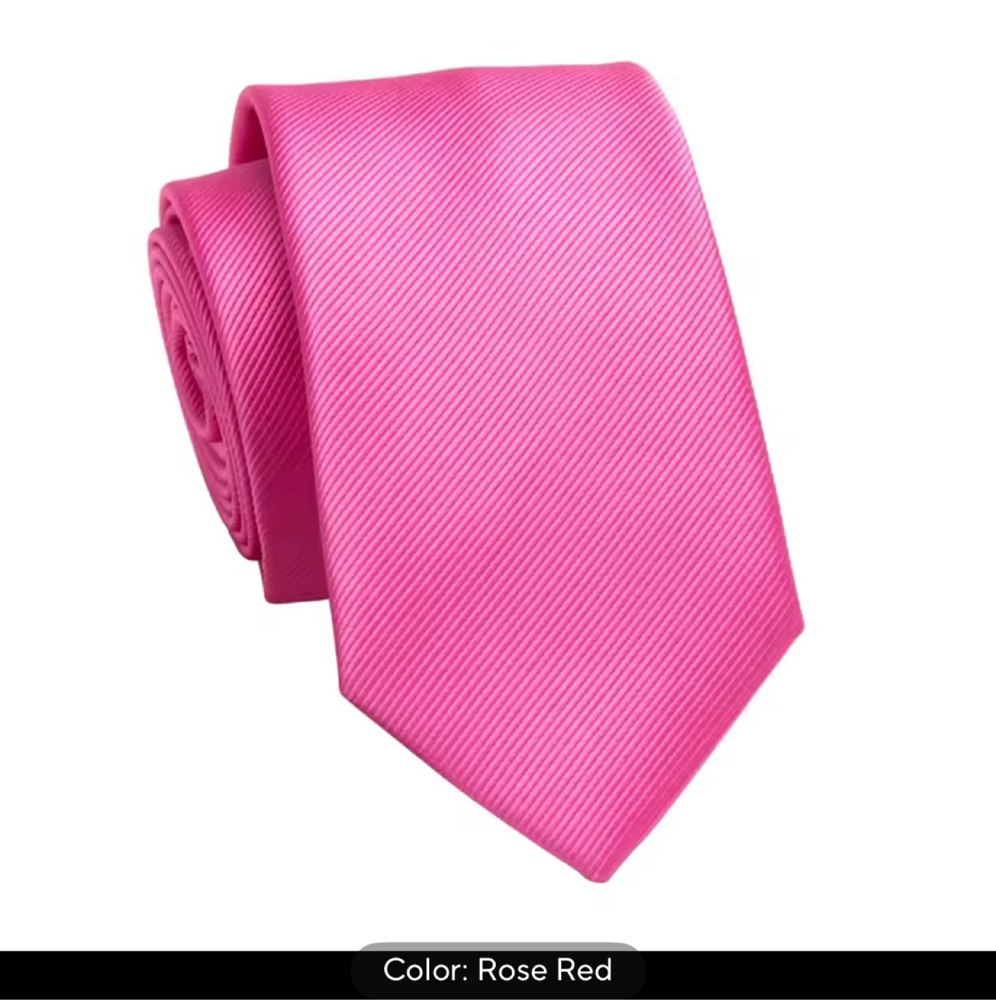 Jacquard Men's slim Ties Wine Red, Champagne, Purple, Rose Red - photo 2