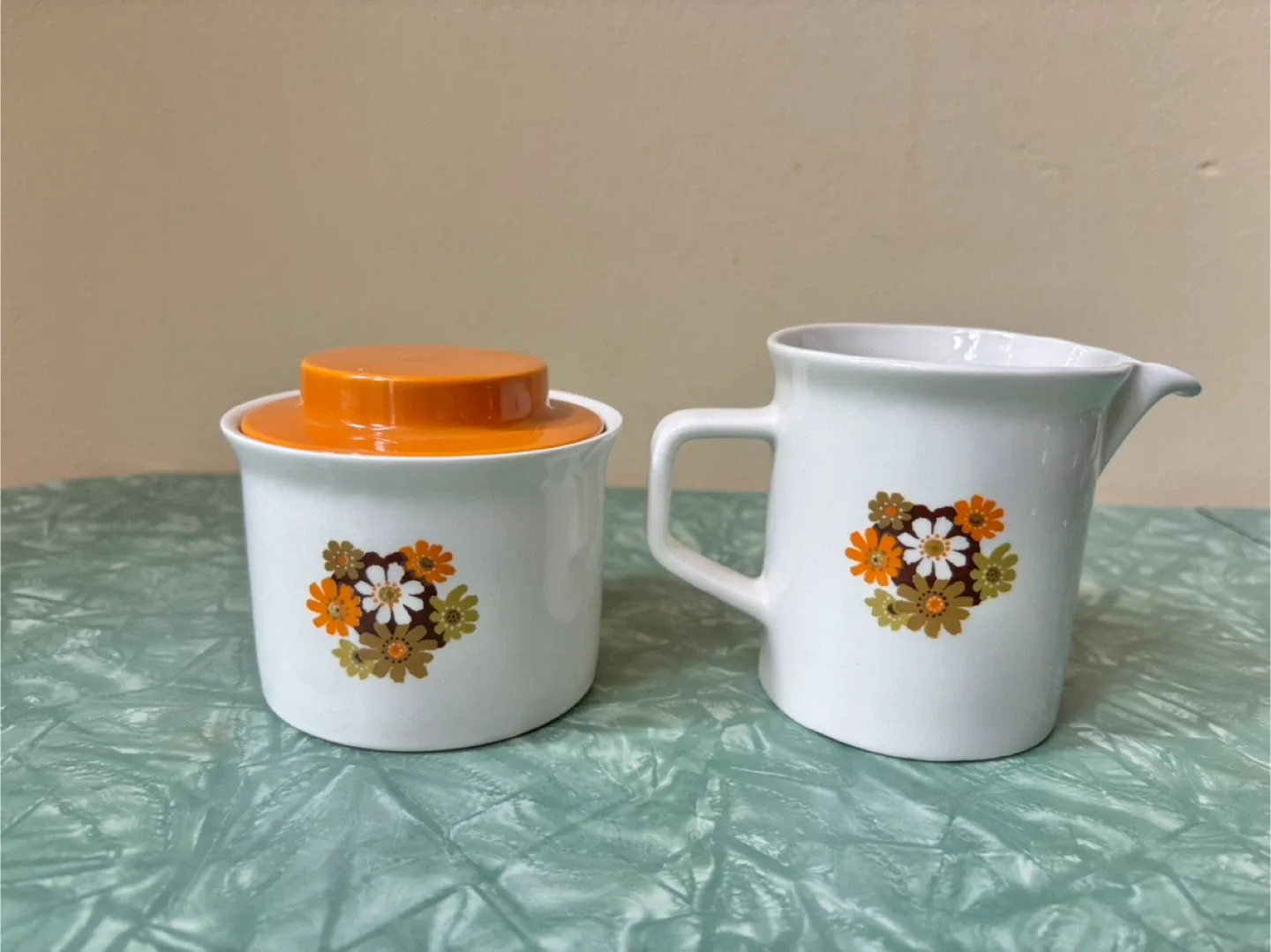 Vintage Floral Creamer & Sugar Bowl & Mugs Set image indicator(2)