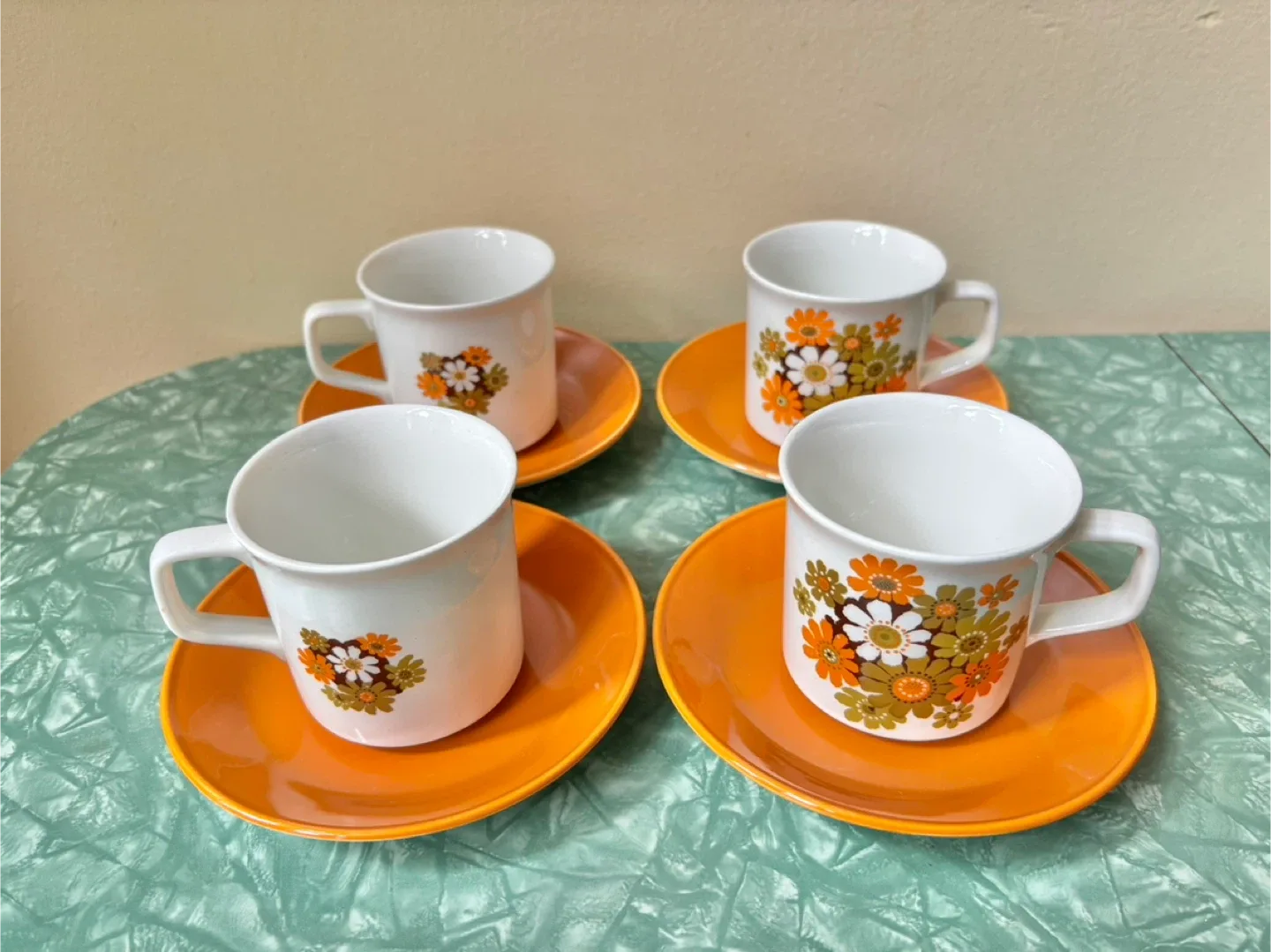 Vintage Floral Creamer & Sugar Bowl & Mugs Set image indicator(6)