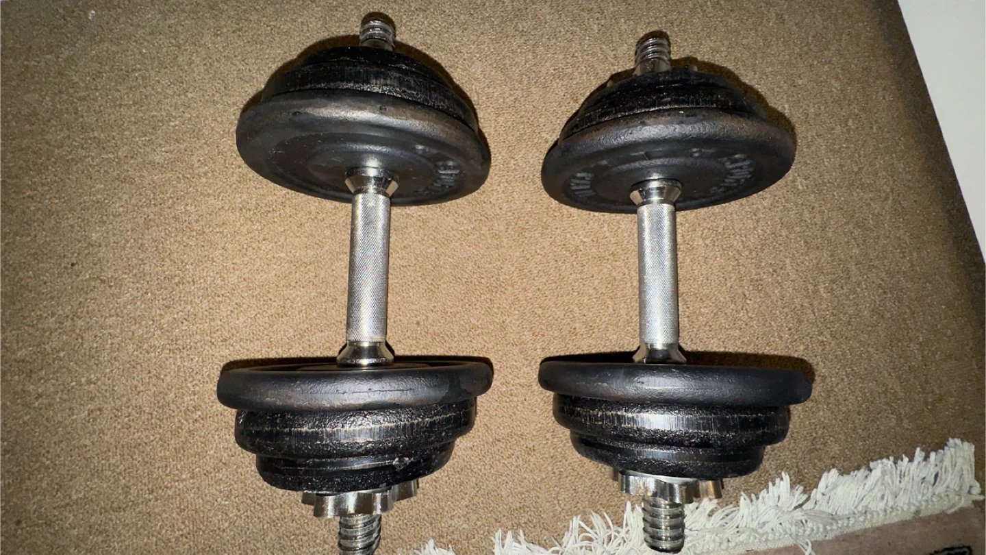 30 lb York Barbell Dumbbell Set/ total (60 lb) - photo 3