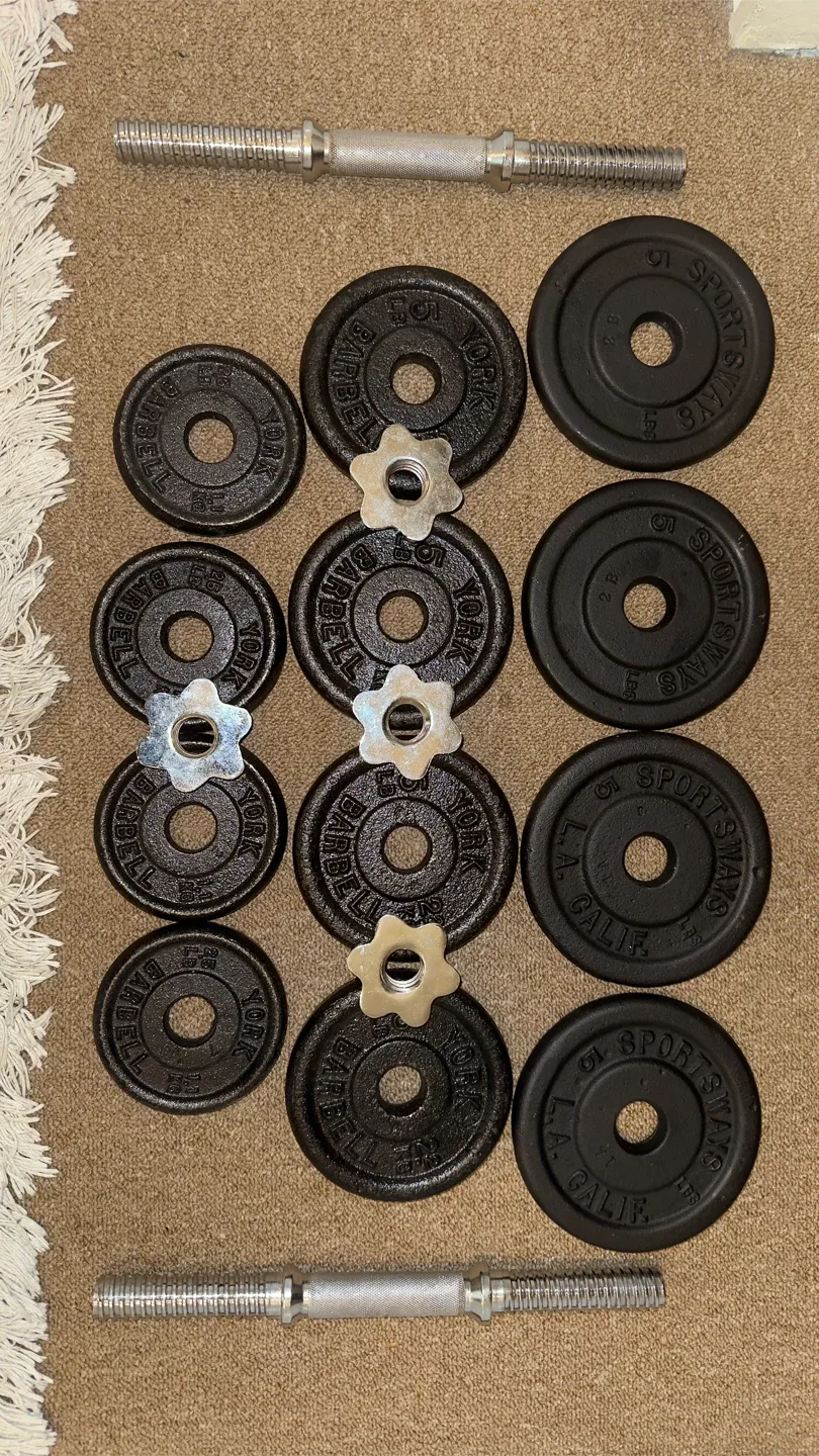 30 lb York Barbell Dumbbell Set/ total (60 lb)