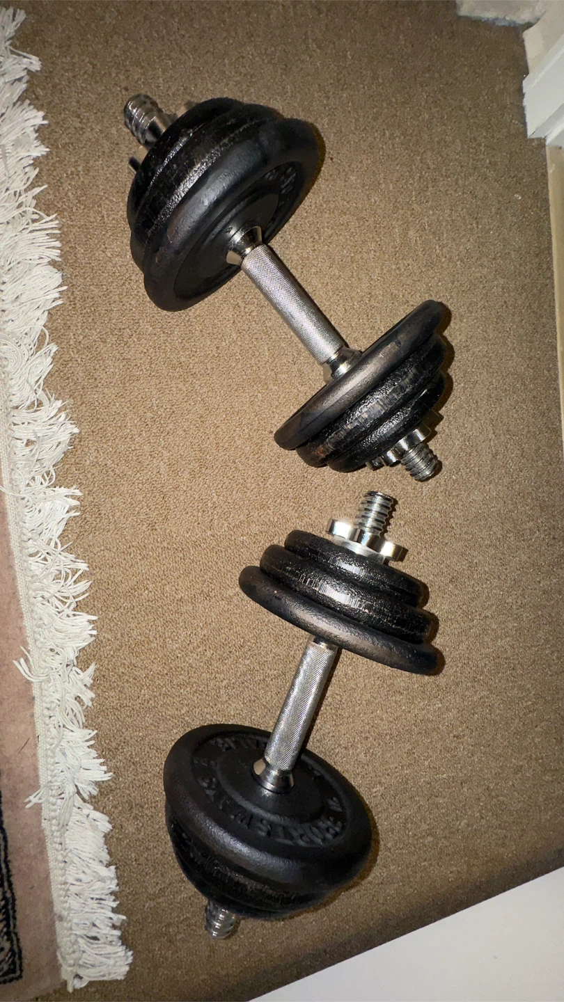 30 lb York Barbell Dumbbell Set/ total (60 lb) - photo 2