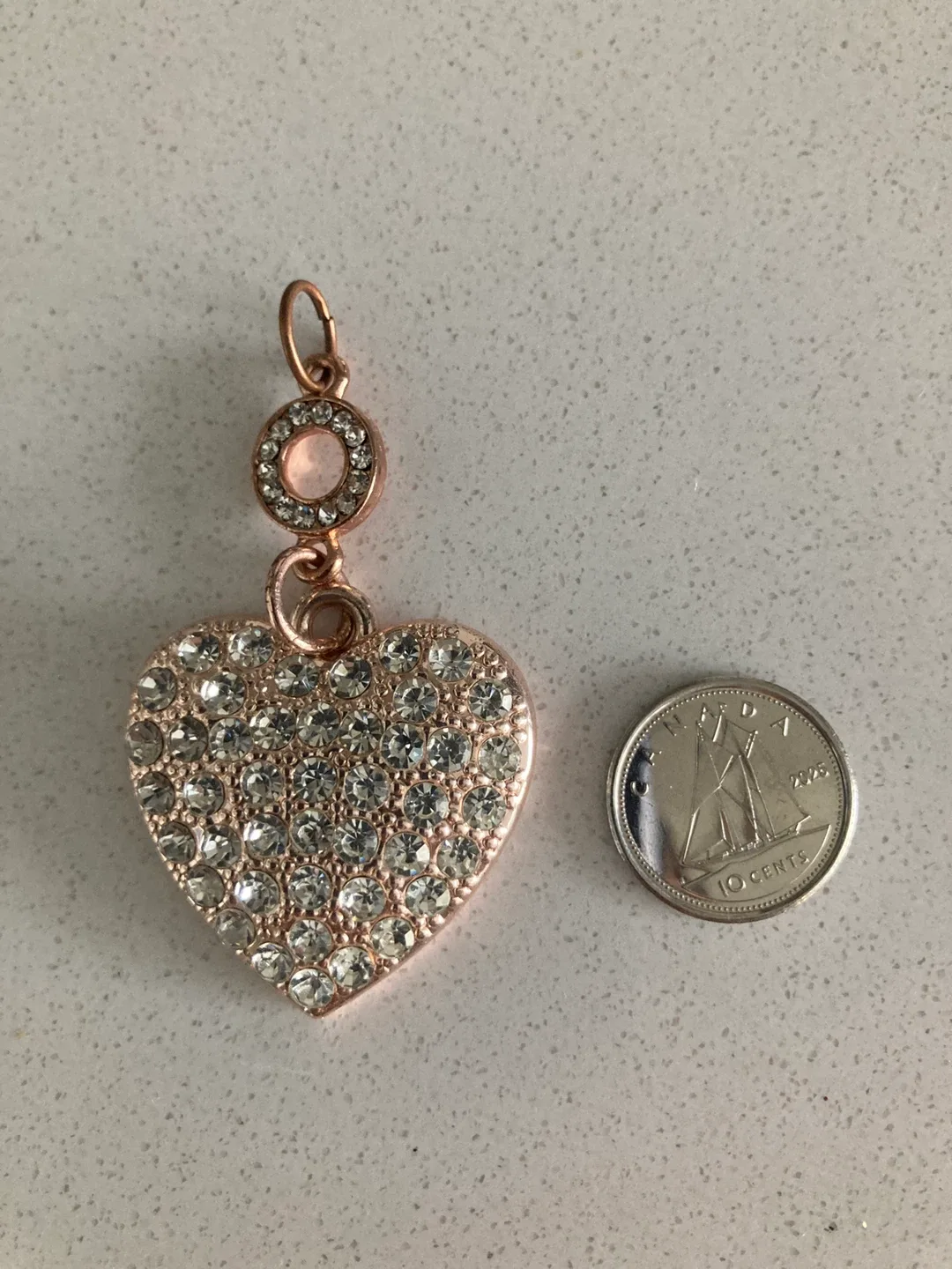 Heart Pendant with Rhinestones thumbnail