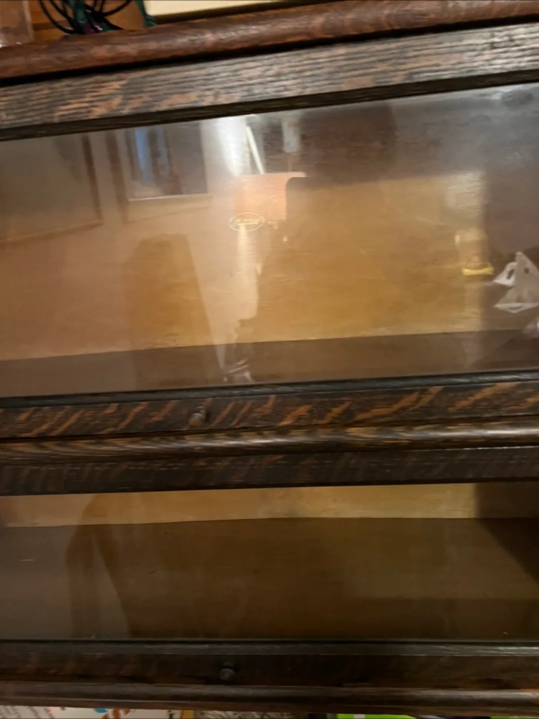 Antique Barrister Bookcase - Dark Wood image indicator(4)