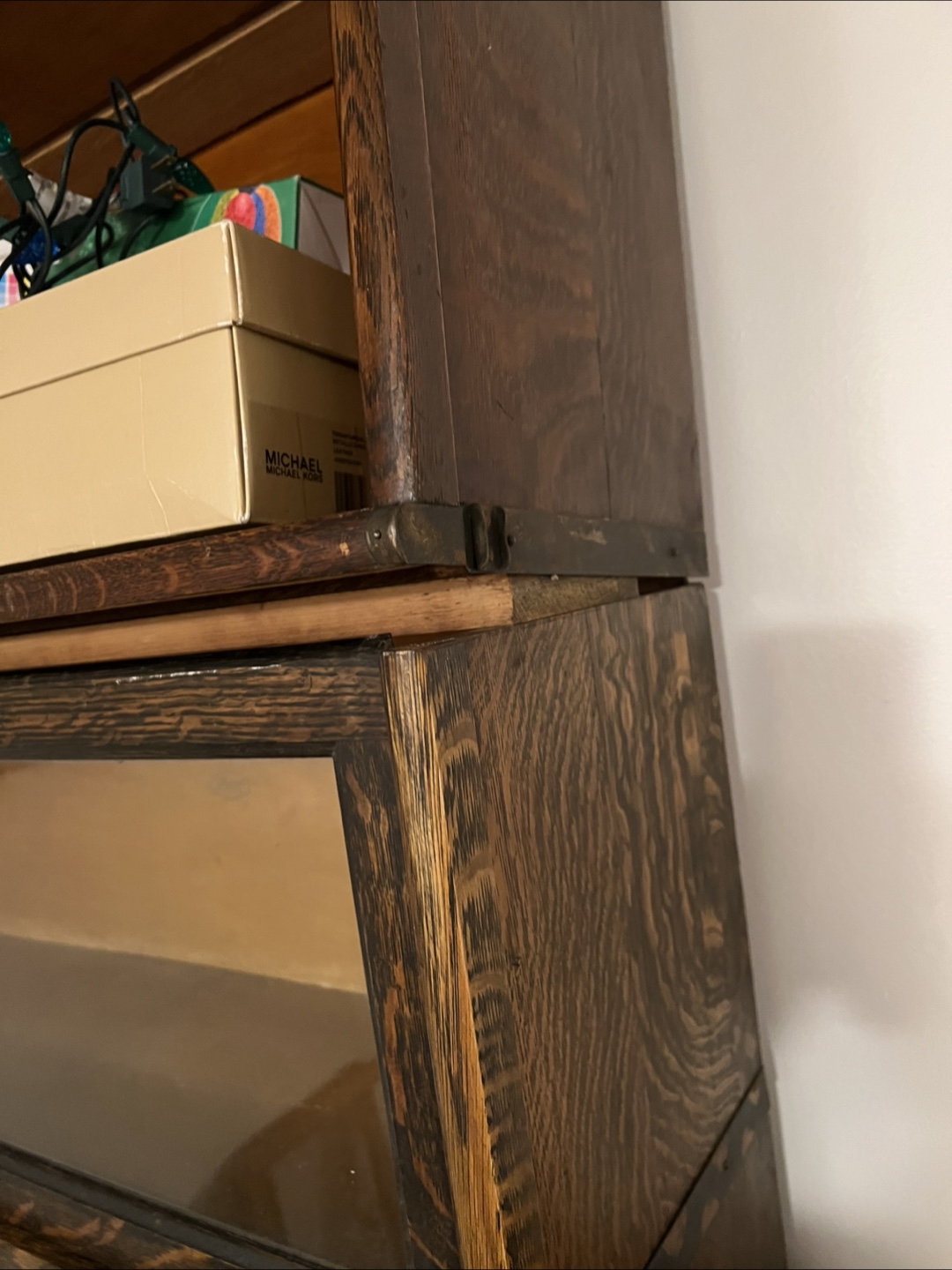 Antique Macey Barrister Bookcase - Dark Wood - photo 3