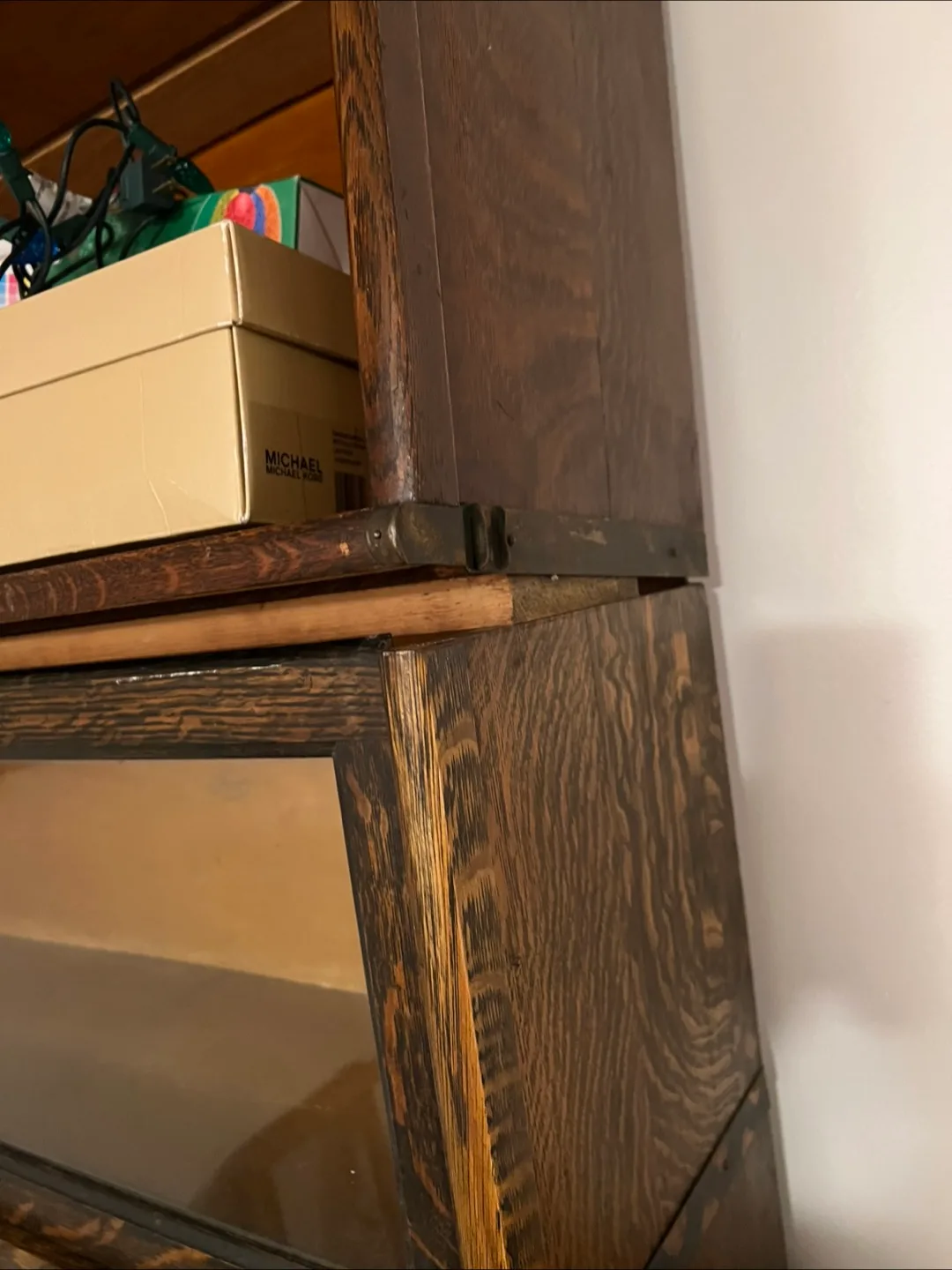 Antique Barrister Bookcase - Dark Wood image indicator(3)