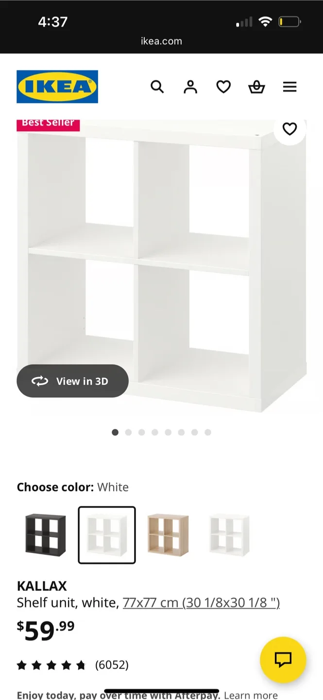 IKEA Kallax Shelf Unit with 4 Inserts image indicator(2)