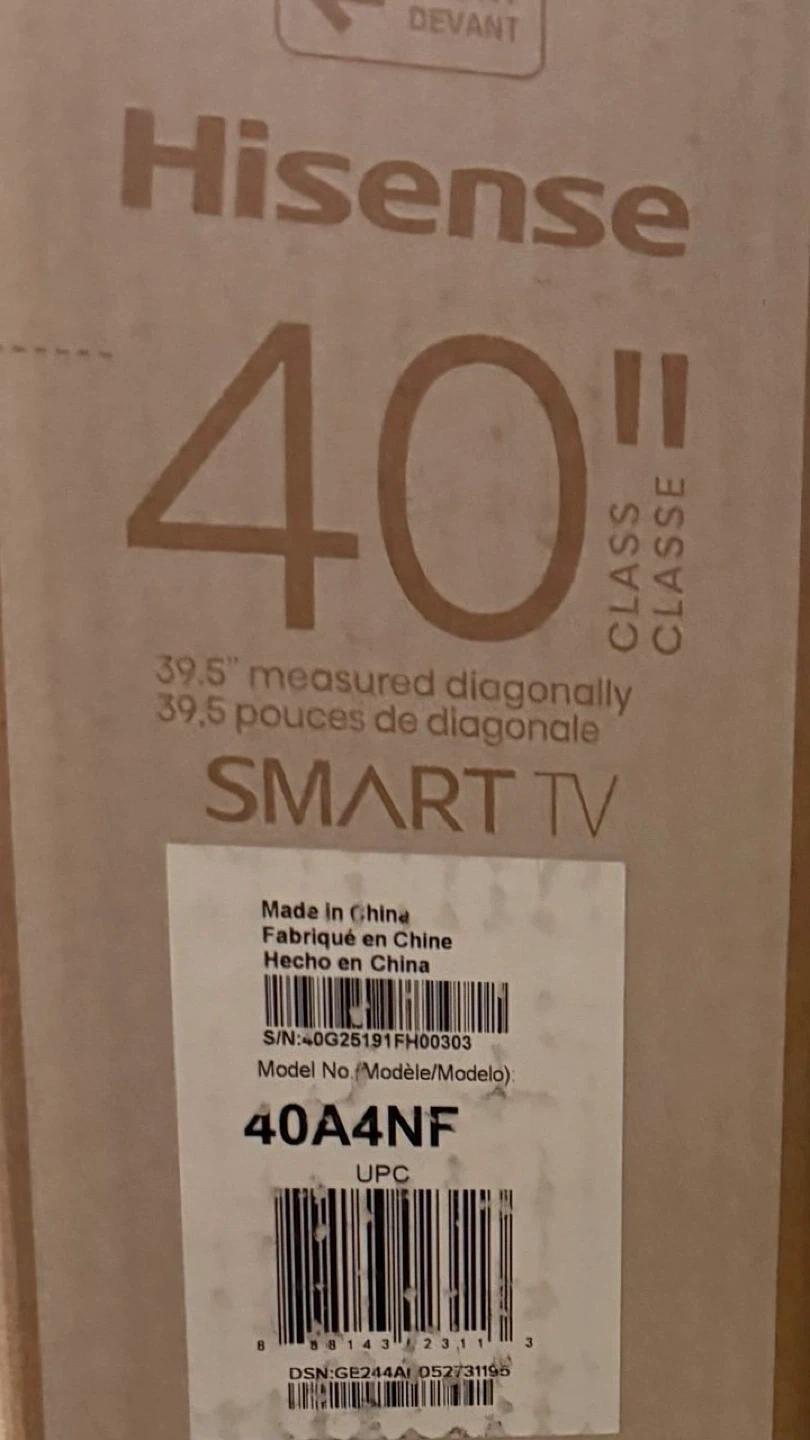Hisense 40” Smart TV (Model 40A4NF) - Brand New in Box - photo 4