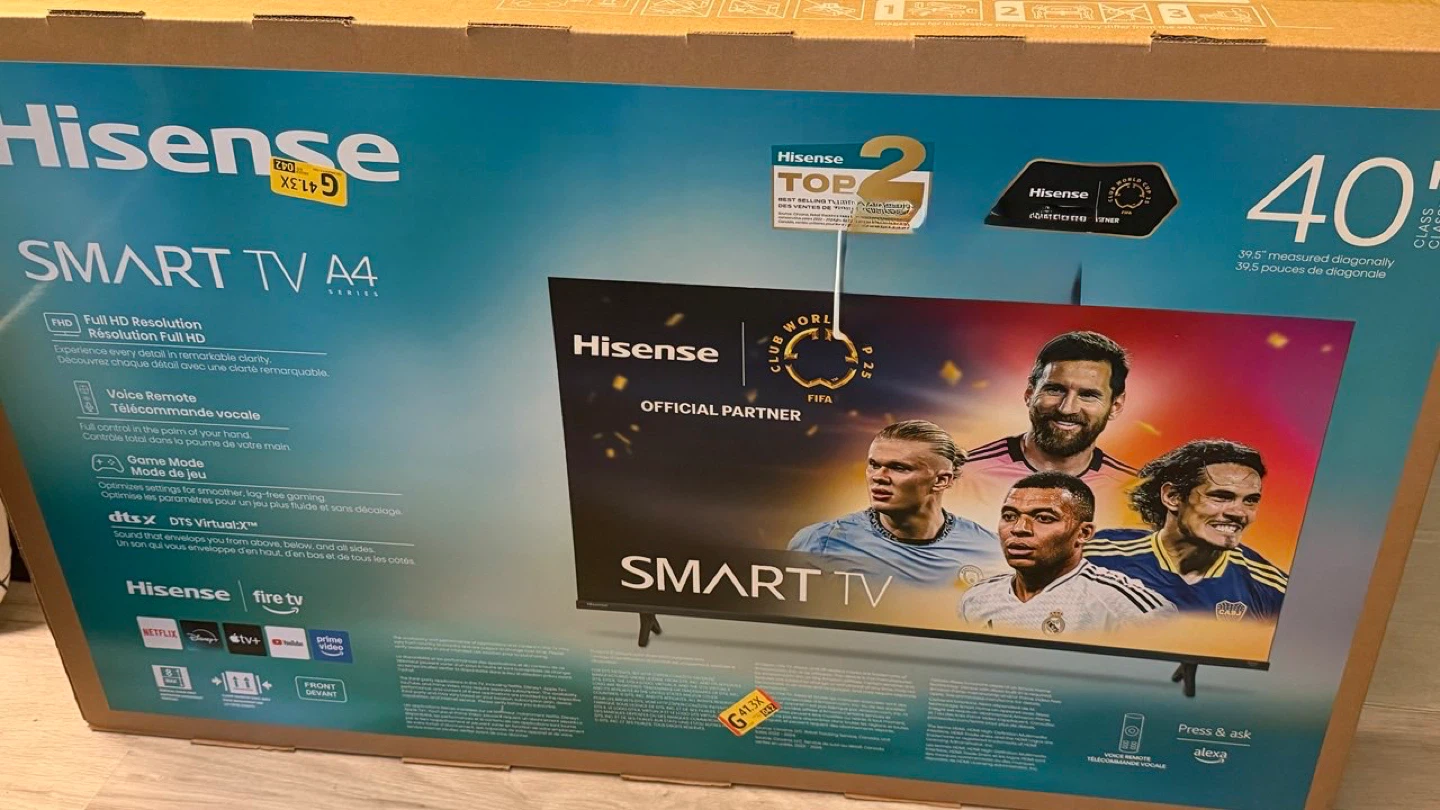 Hisense 40” Smart TV (Model 40A4NF) - Brand New in Box