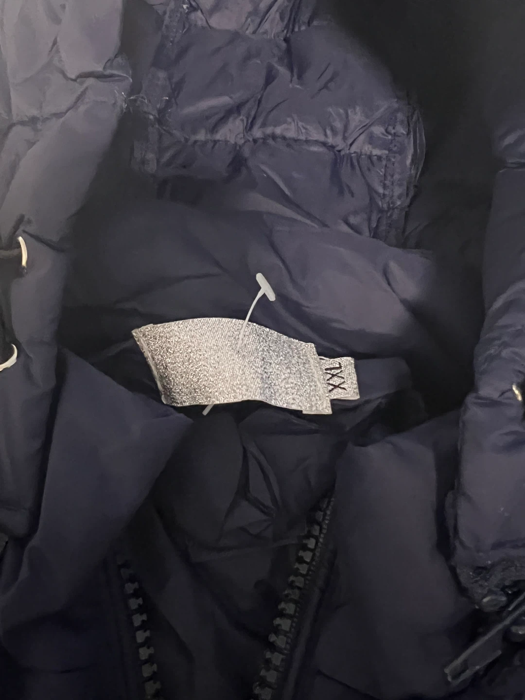 XXL Navy Blue Down Puffer Coat - photo 3