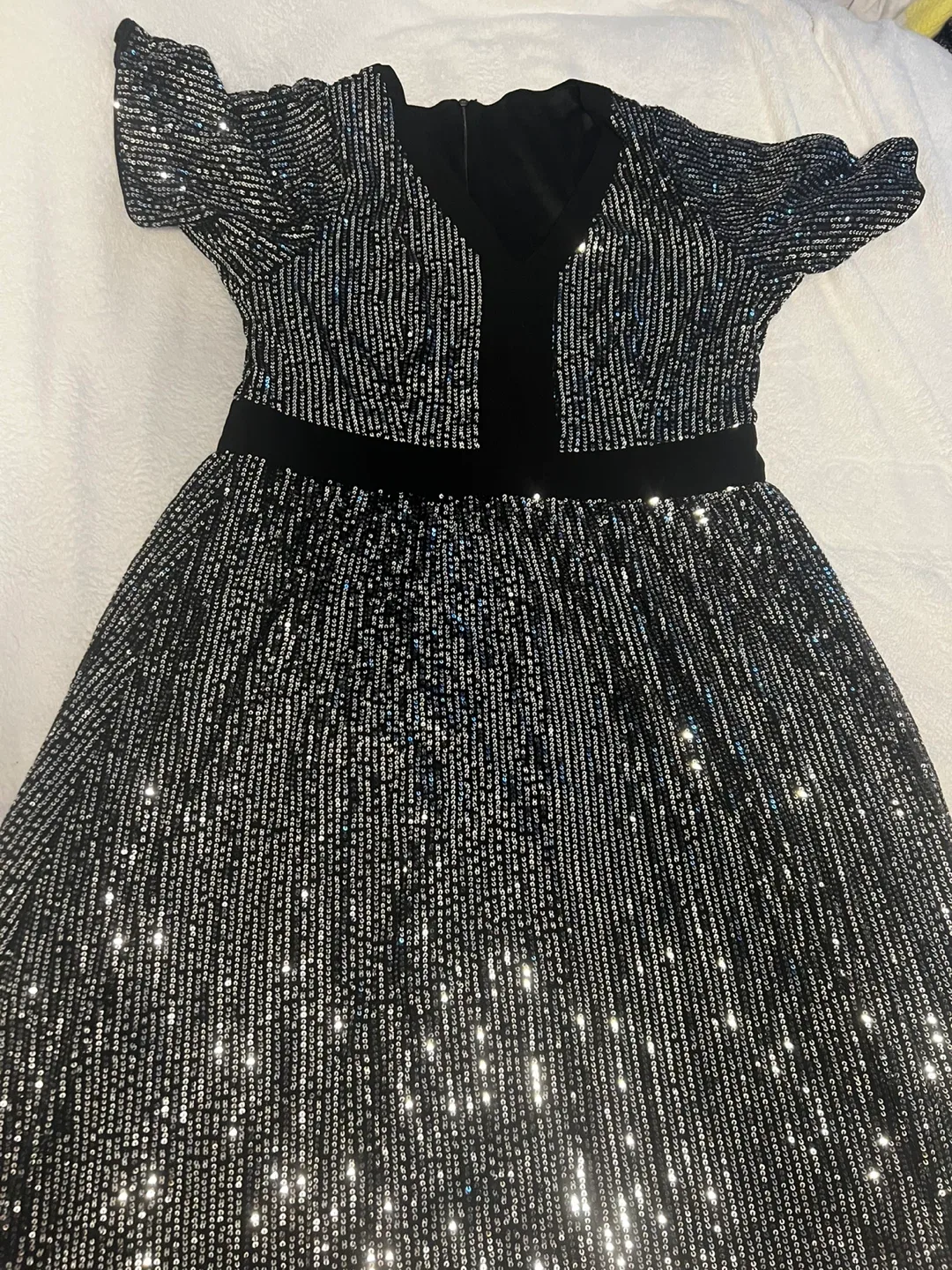 Sequin Black Party Dress image indicator(3)
