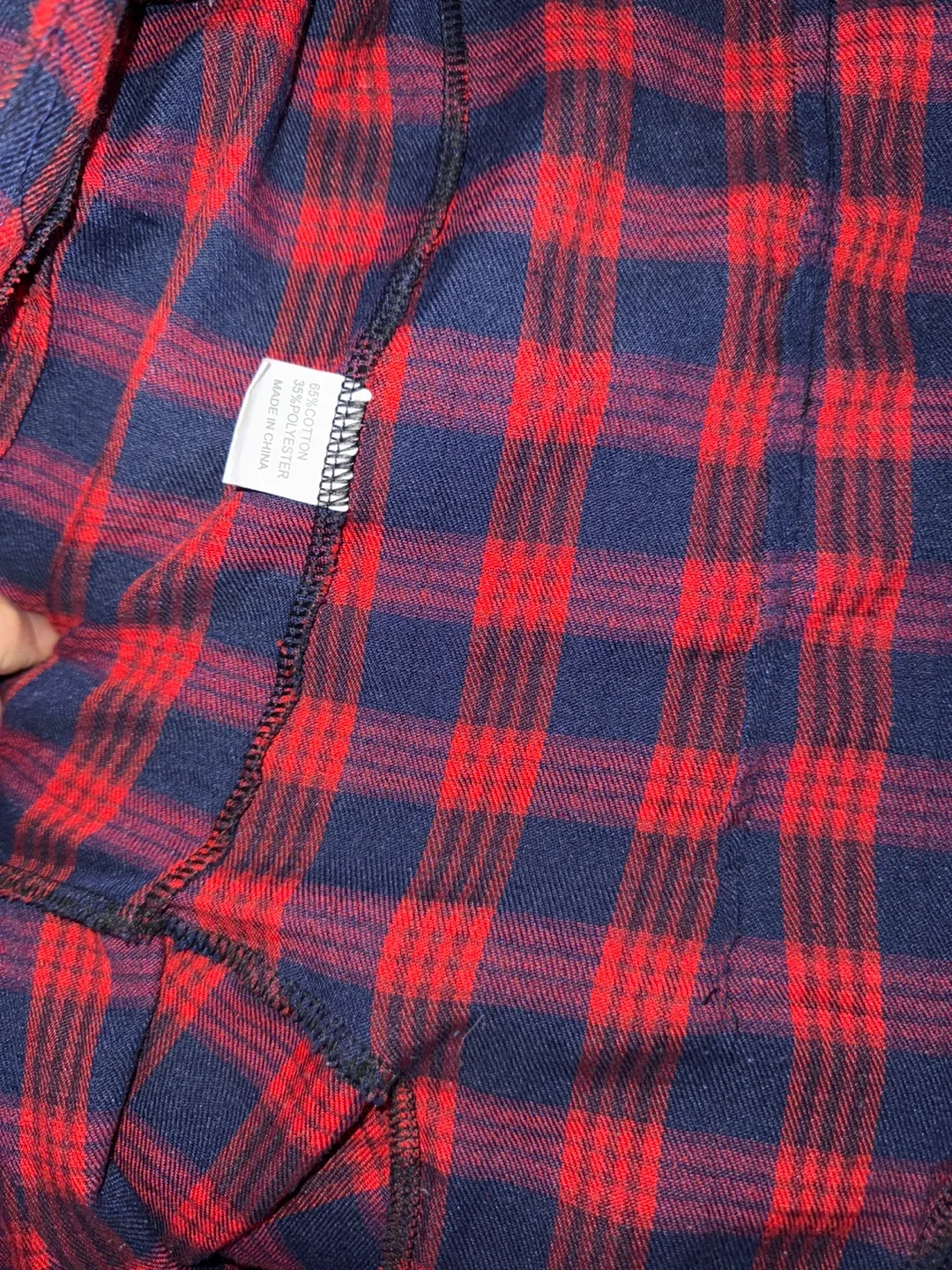 Red & Navy Plaid Flannel Shirt image indicator(2)