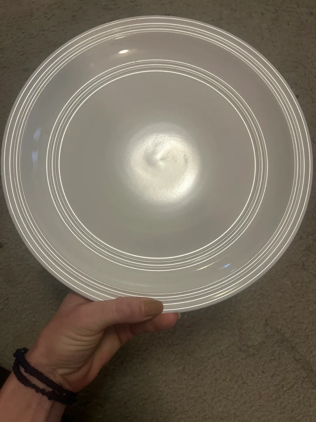 Set of 4 heavy stoneware dinner plates thumbnail