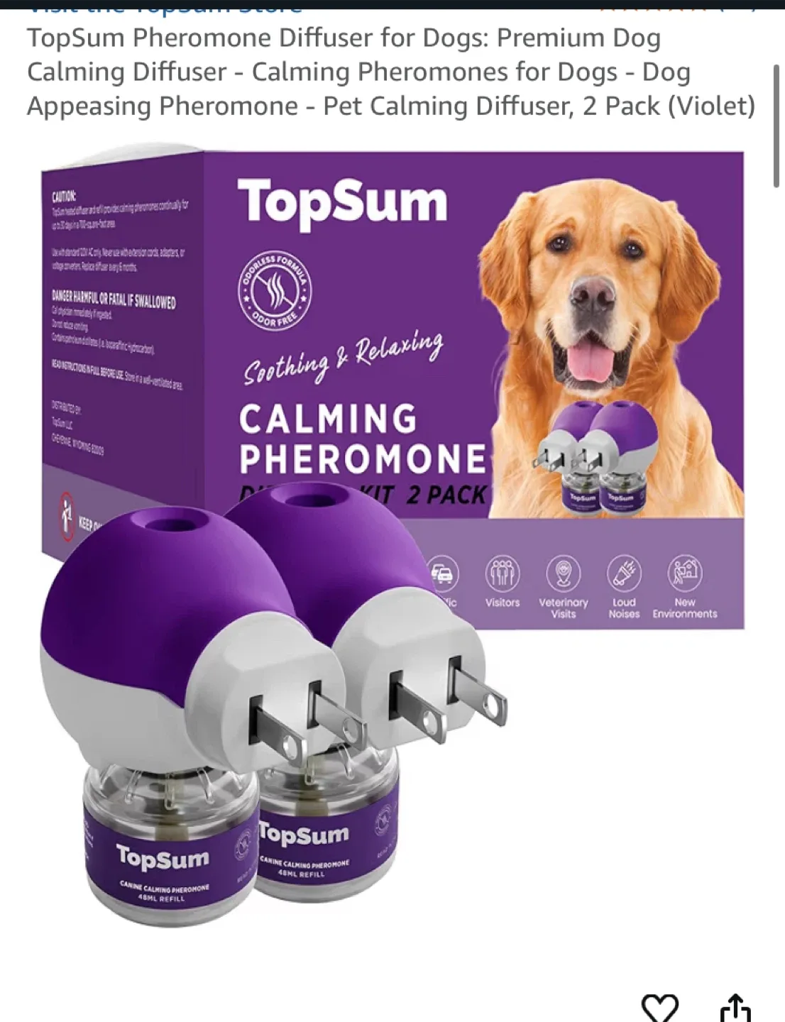 TopSum Calming Pheromone Diffuser Kit (2 Pack) thumbnail