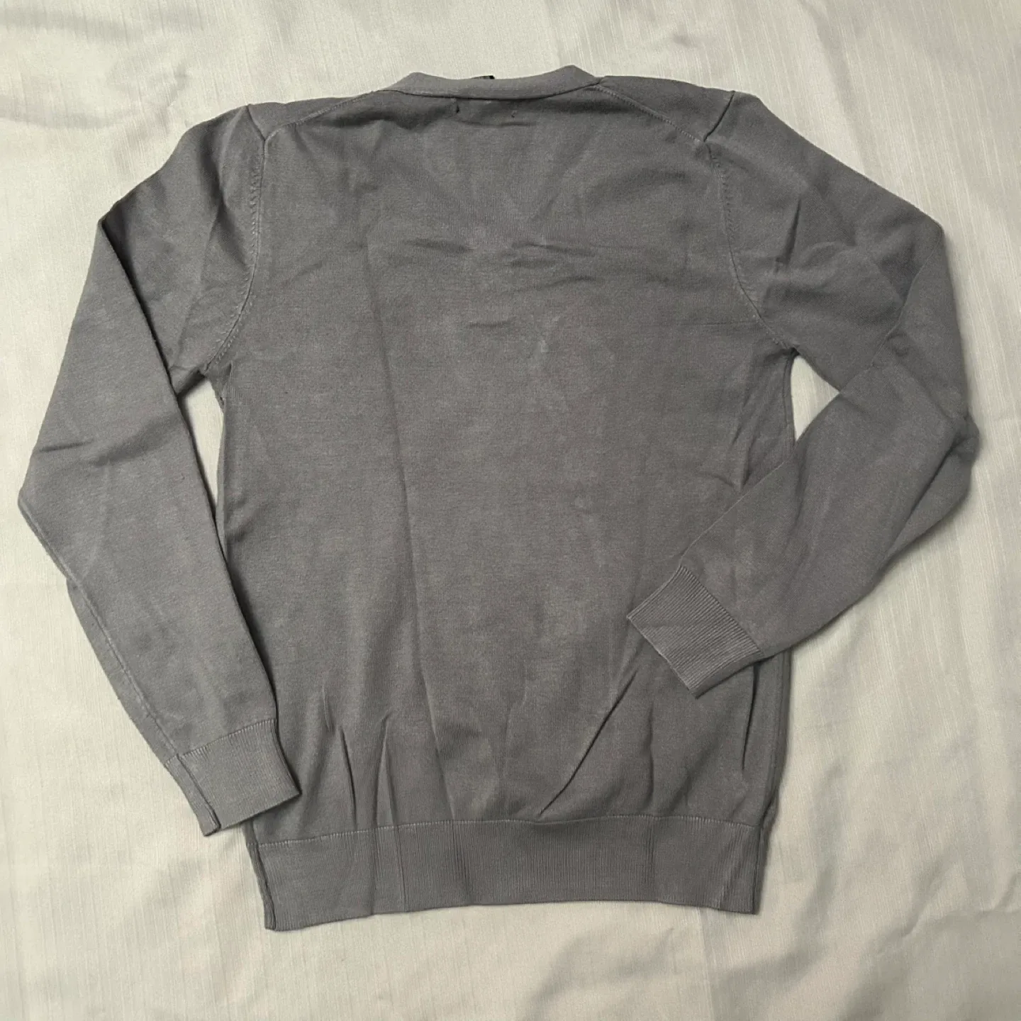 Grey V-neck sweater image indicator(4)