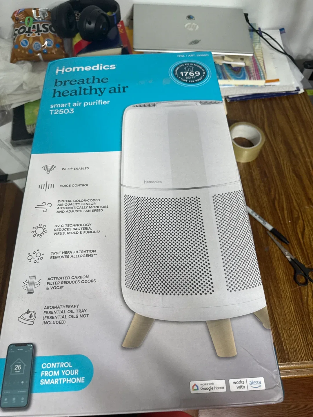 Homedics Breathe Healthy Air Smart Air Purifier T2503 image indicator(3)