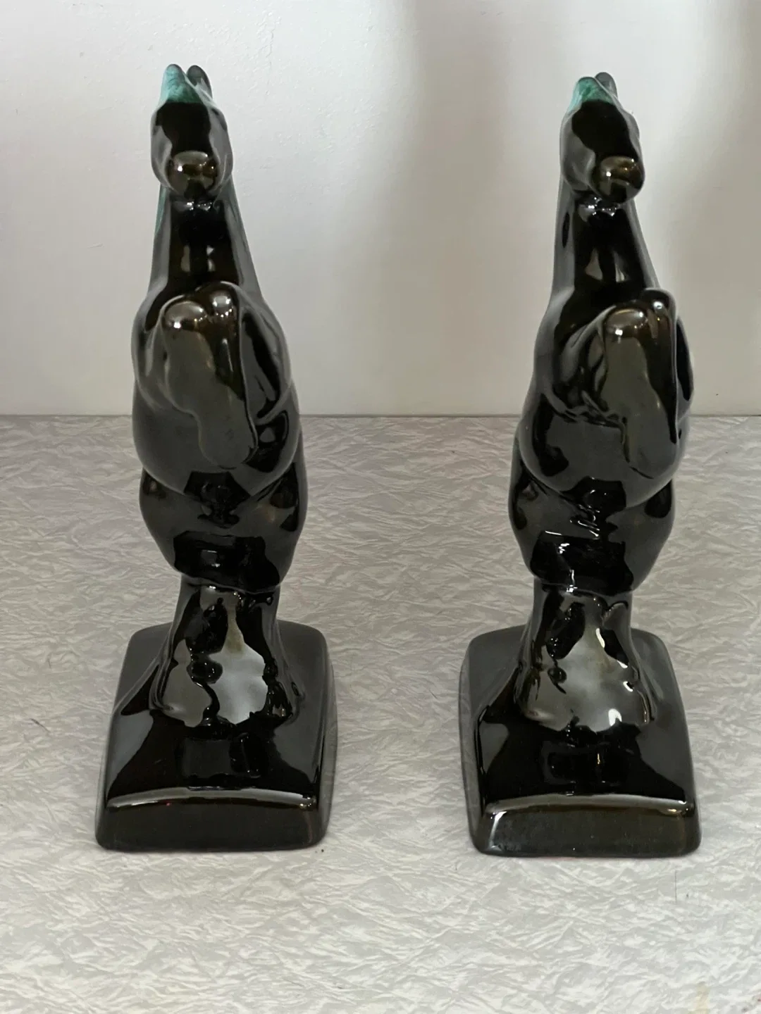 Vintage Blue Mountain Pottery Horse Book Ends image indicator(2)