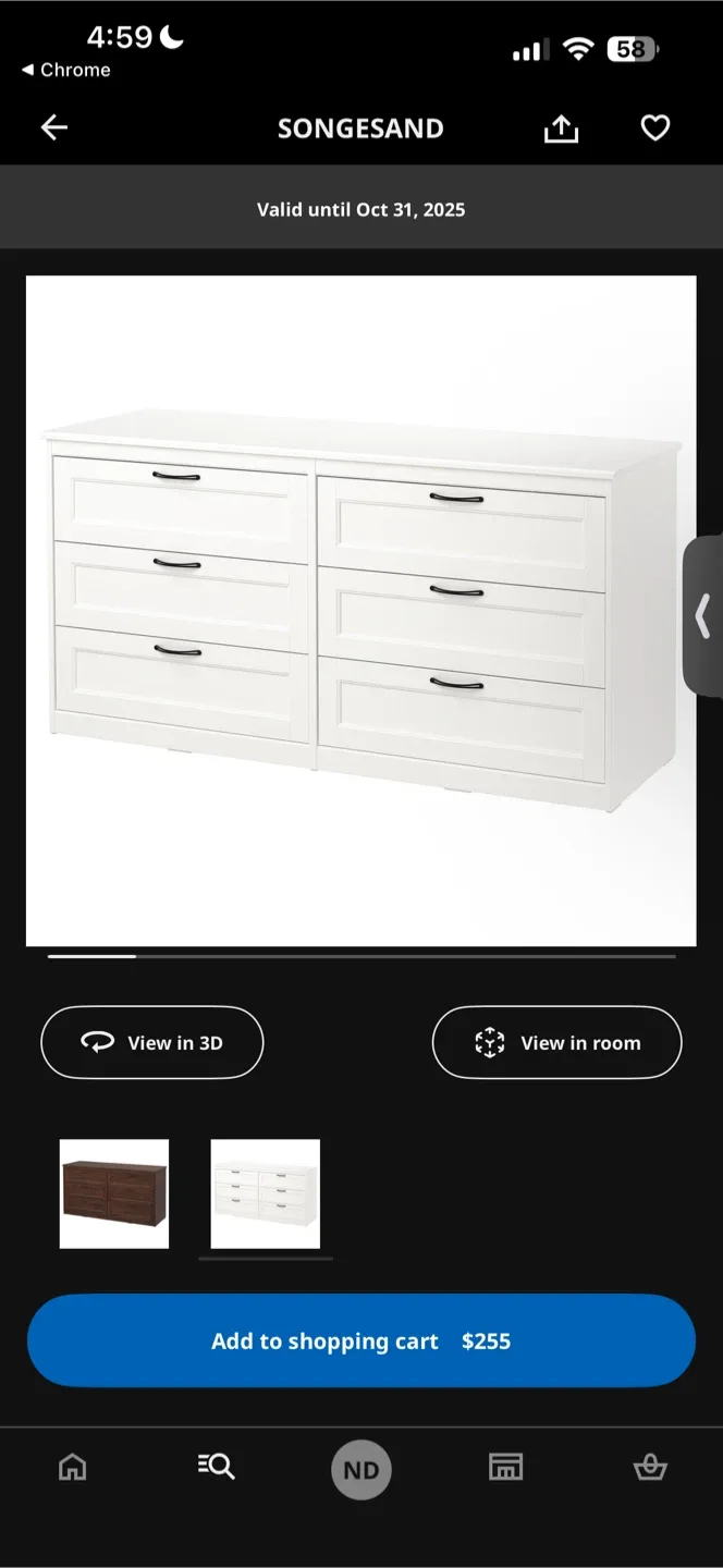 IKEA HEMNES 6 drawer dresser image indicator(6)