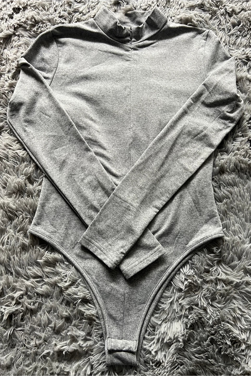 Gray Long Sleeve Bodysuit