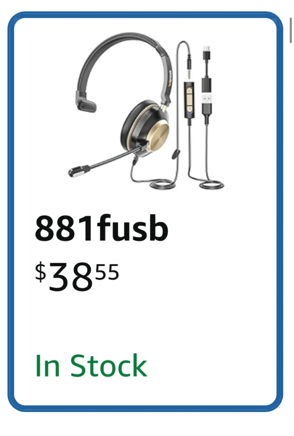 Wantek 881FUSB Wired USB Headset - New image indicator(2)