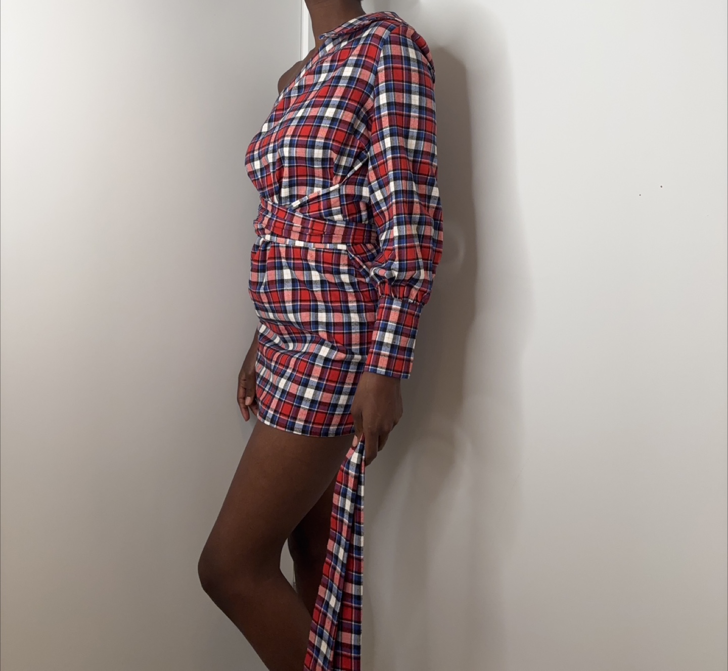 Missguided Avant-Garde Plaid One-Shoulder Mini Dress! - photo 5
