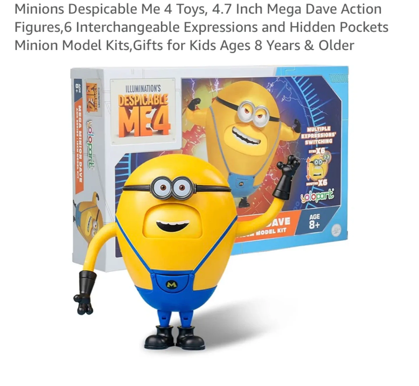New Yolopark Minions Despicable Me 4 Mega Minion Dave image indicator(3)
