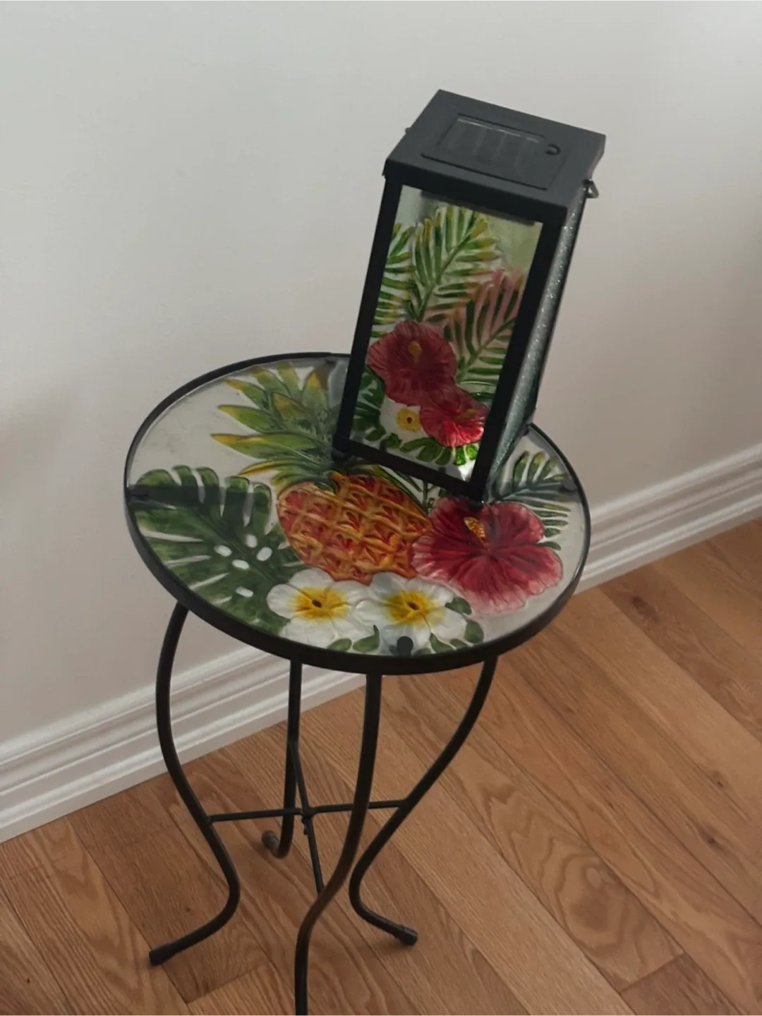 Accent Table with Matching decorative Lantern thumbnail