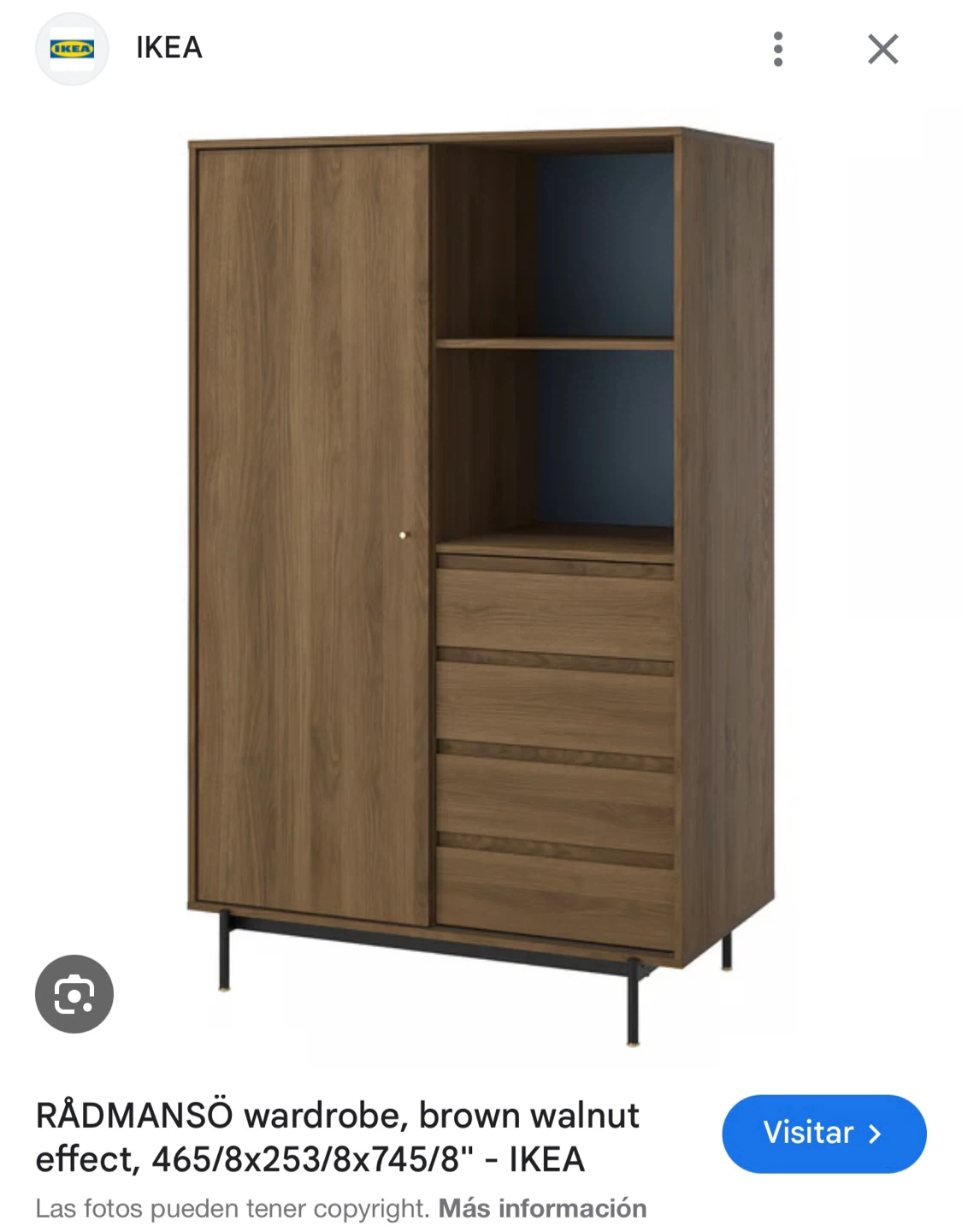 IKEA RÅDMANSÖ Wardrobe - Brown Walnut Effect