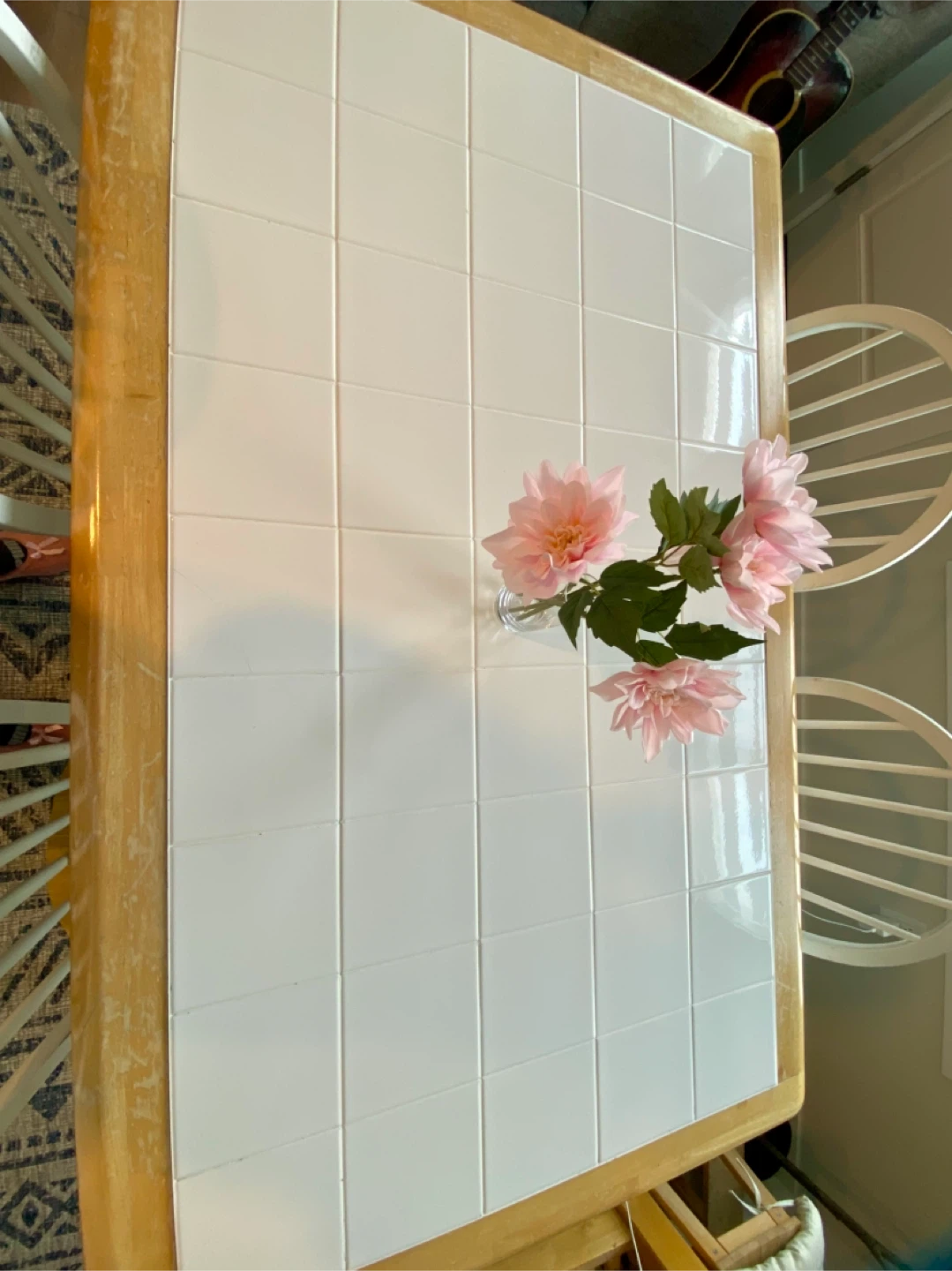 Beautiful Tile Top Dining Table with 4 Chairs - photo 3