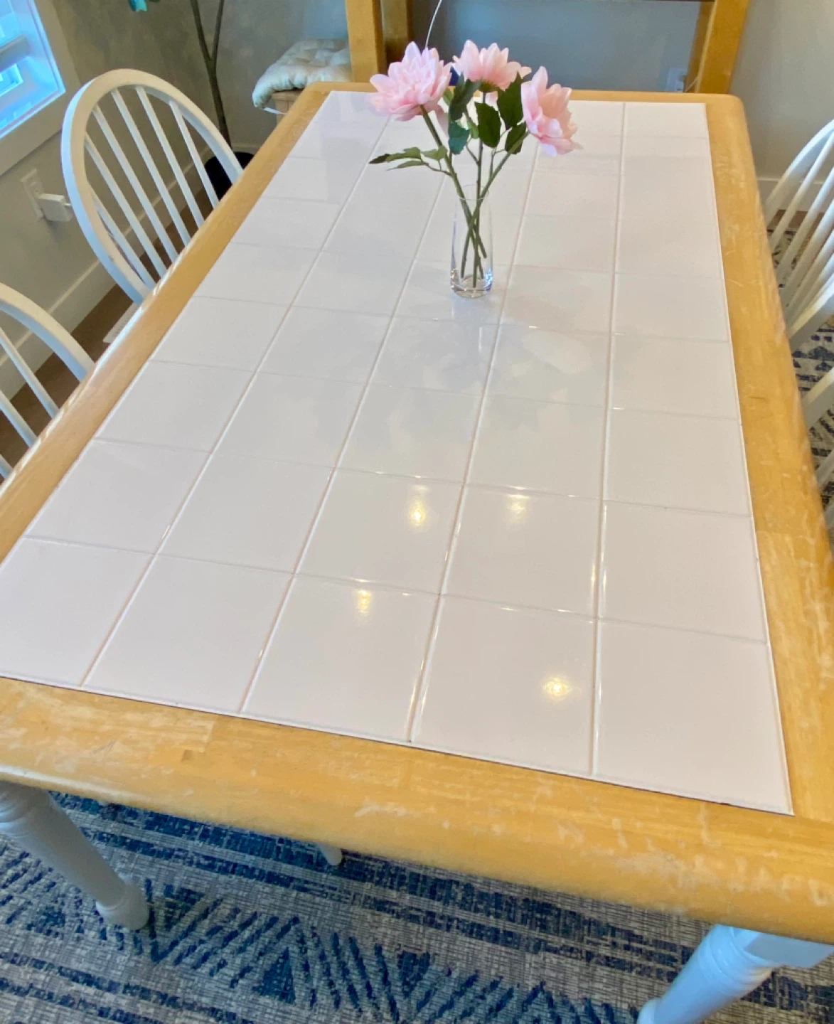 Beautiful Tile Top Dining Table with 4 Chairs - photo 2