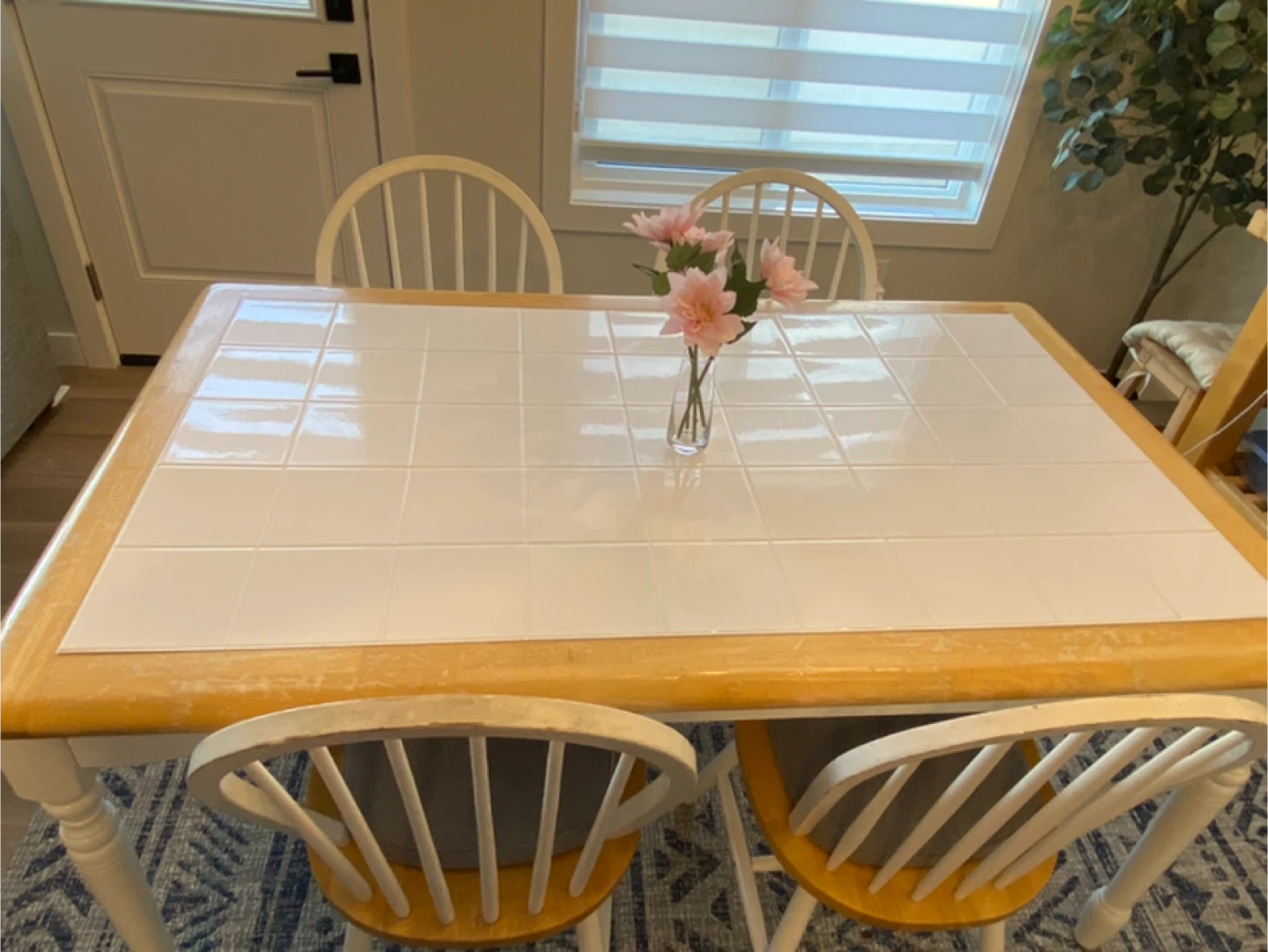 Beautiful Tile Top Dining Table with 4 Chairs - photo 4