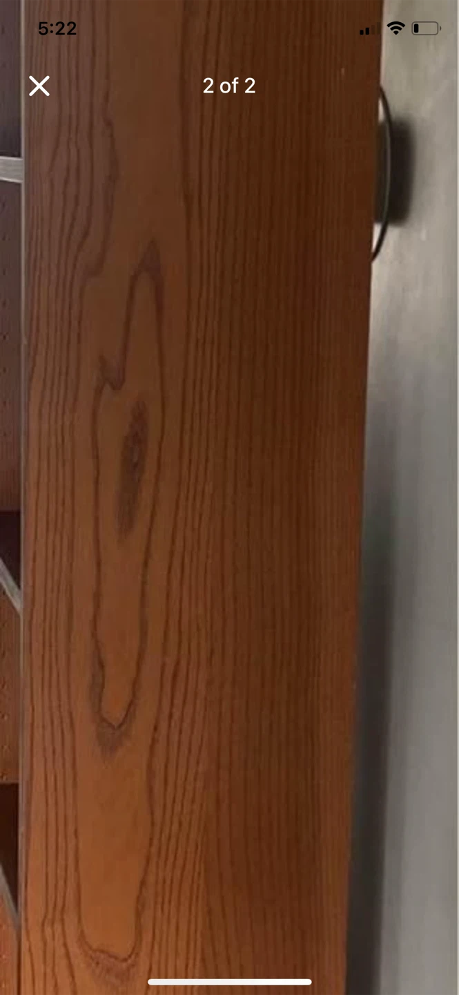 Wood Bookshelf - height 6.5 feet and 16x10 inches