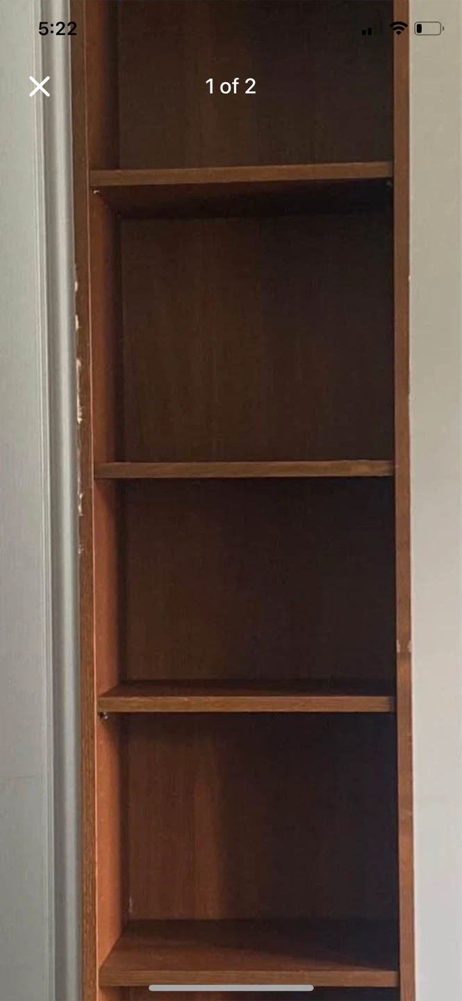 Wood Bookshelf - height 6.5 feet and 16x10 inches - photo 2