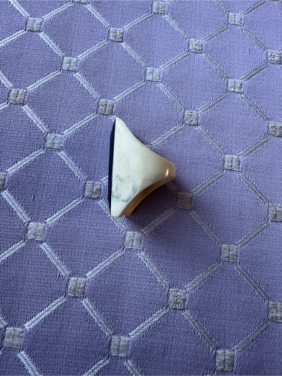 Elephant Trunk Ring Vintage Black & Cream Ring image indicator(4)