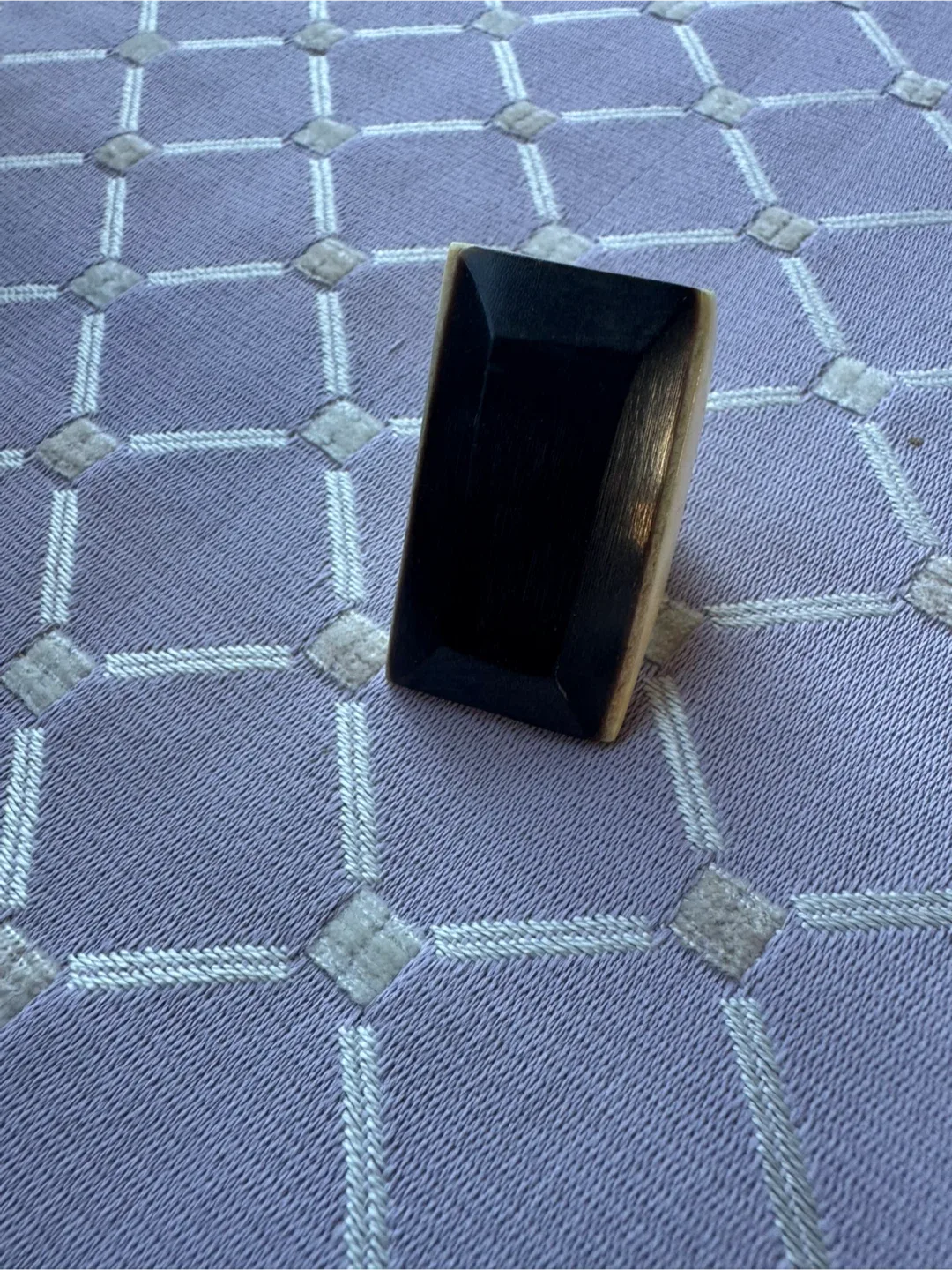 Elephant Trunk Ring Vintage Black & Cream Ring image indicator(6)