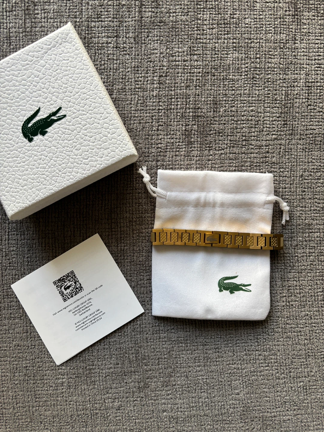 Lacoste Gold Bracelet with Box